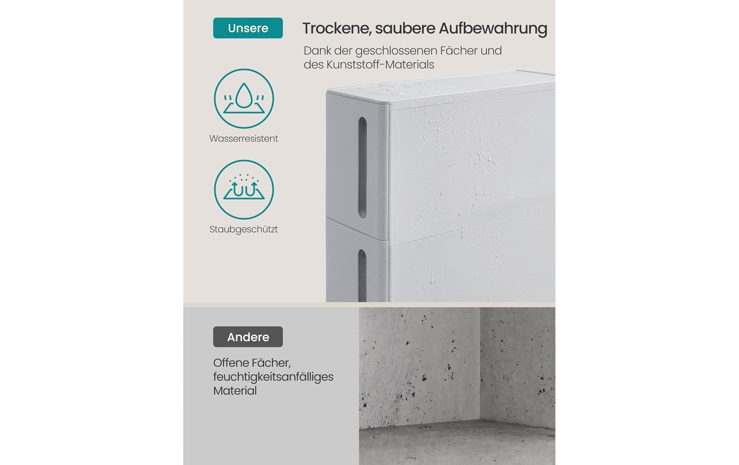 SONGMICS Küchenwagen »mit Rädern 45.2 x 84 x 17,3 cm,«