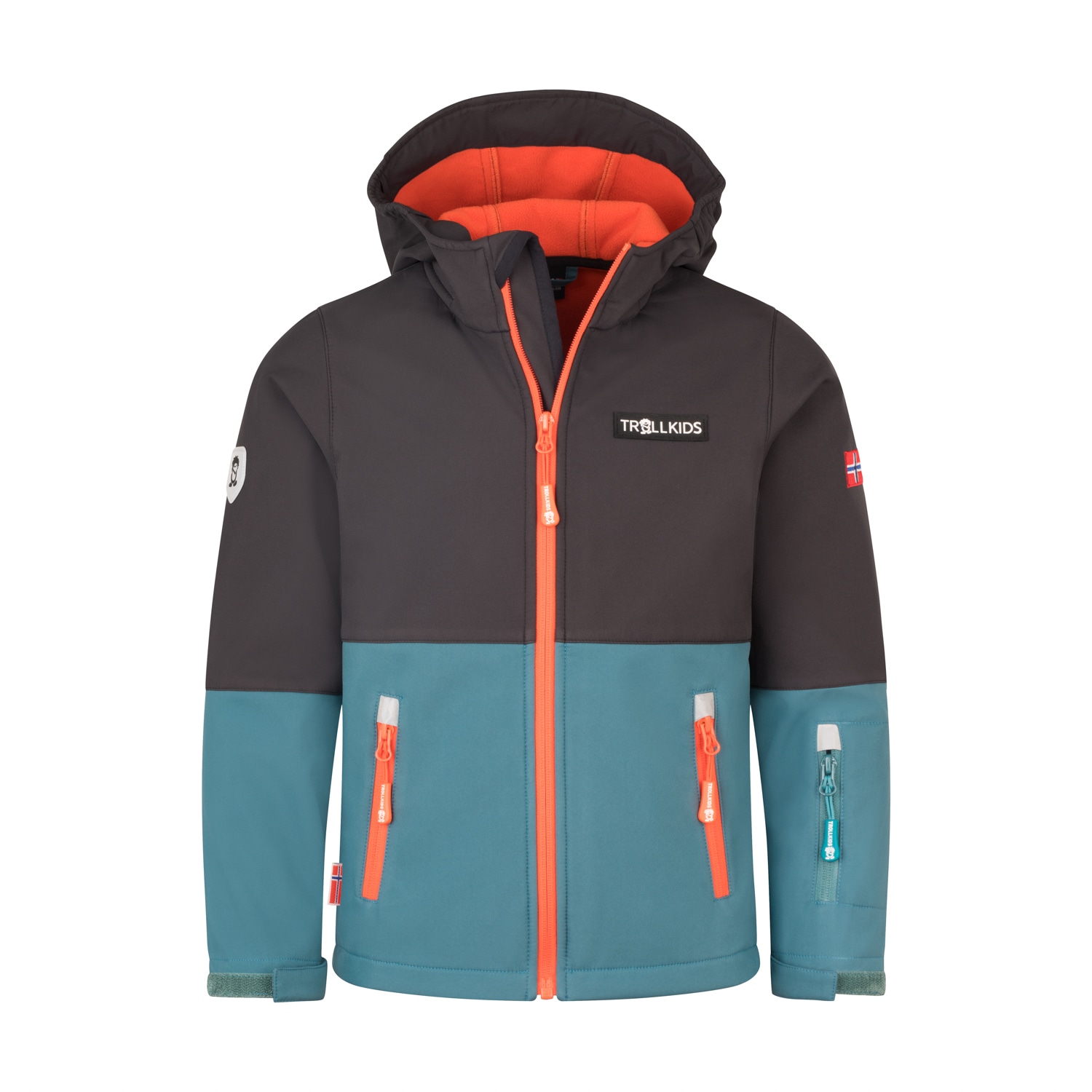 TROLLKIDS Softshelljacke »Kids Skjorta Jacket« sportliche Softshelljacke, aus Polyester, wasserabweisend, winddicht