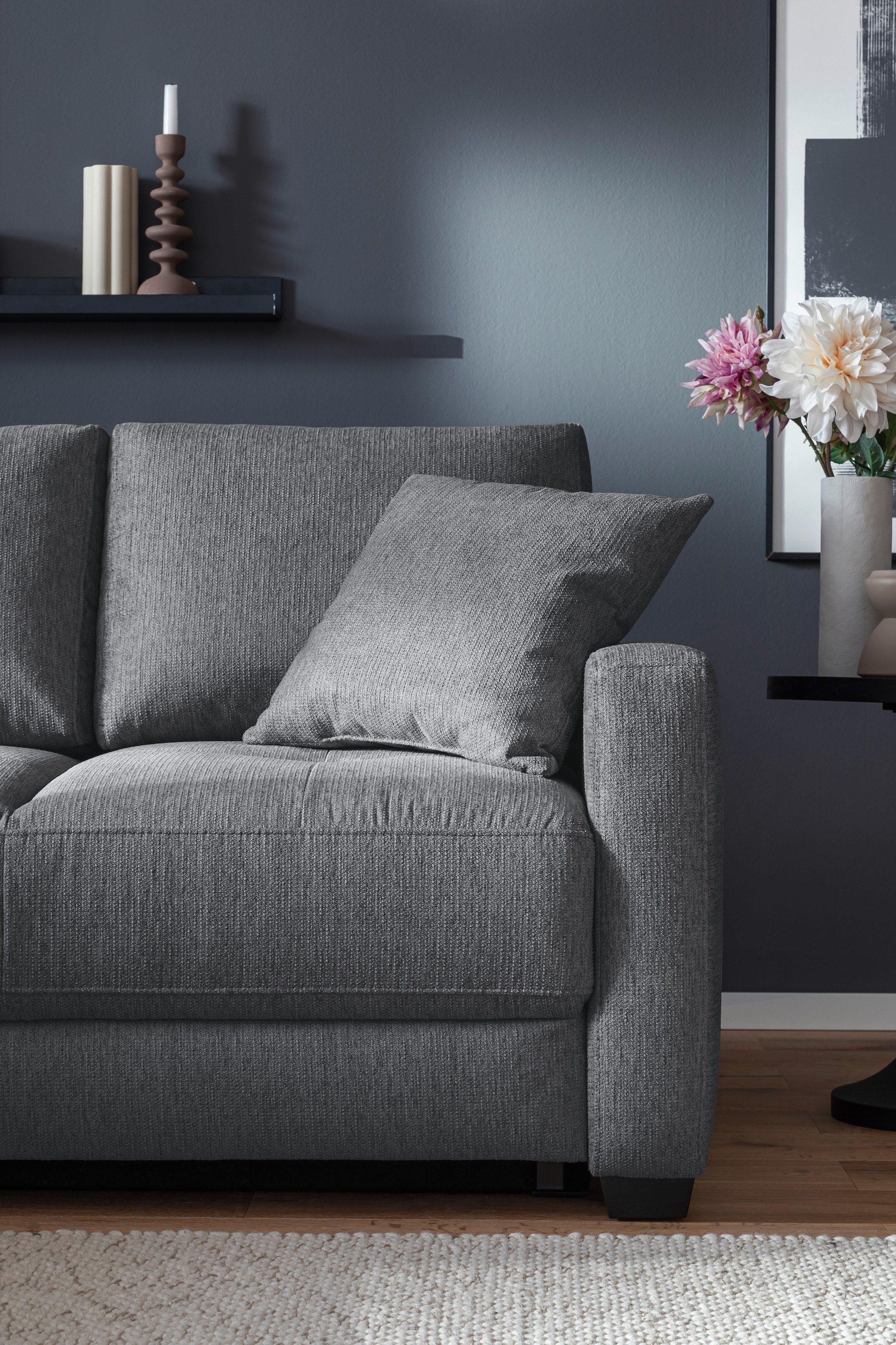 Mr. Couch Canapé d'angle »Pierre, L-Form mit Taschenfederkern« mit DuraSpring-Taschenfederkern bis 140 kg belastbar