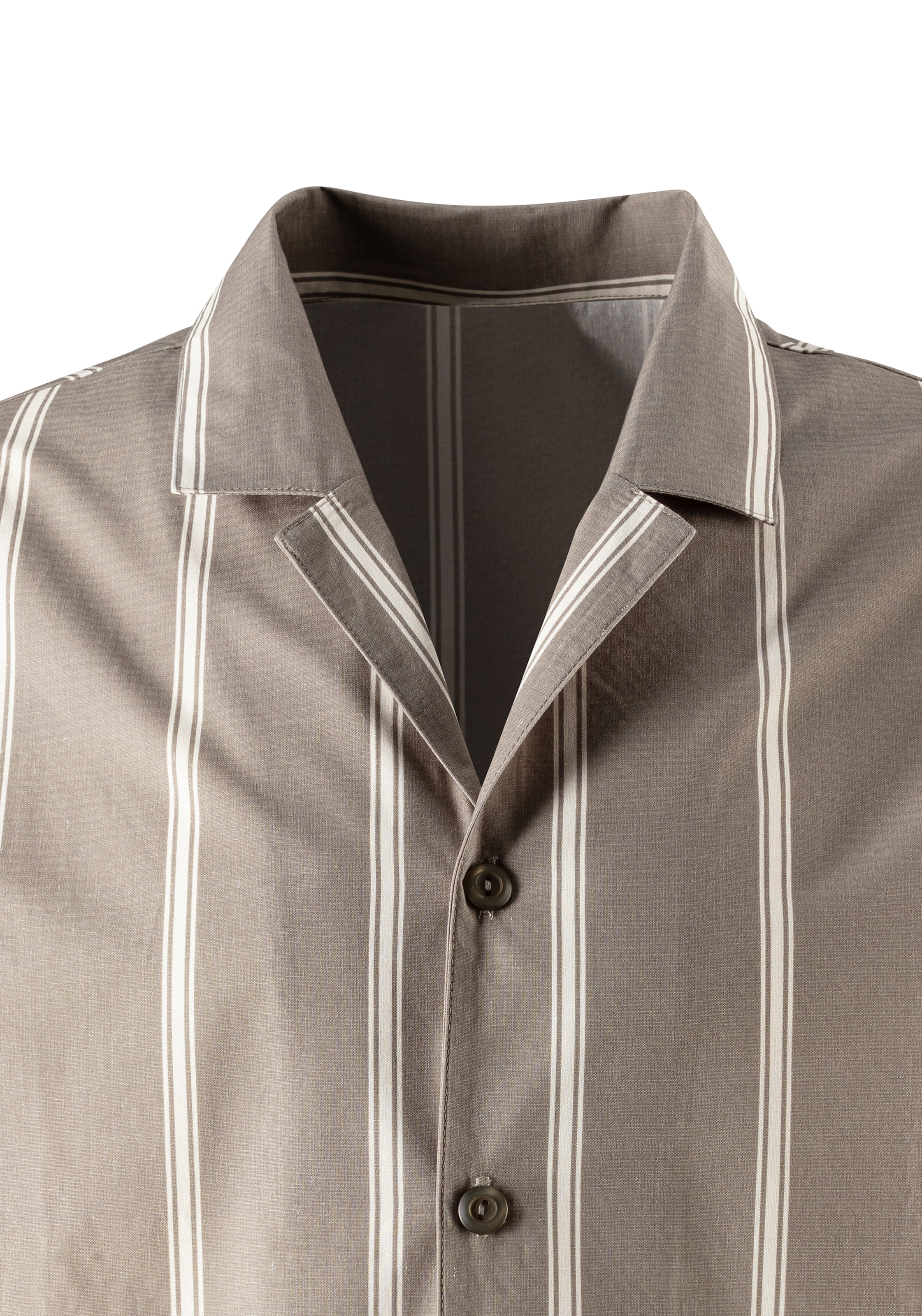 s.Oliver Pyjama 1 Stück, 2 cuis tlg., Schlafanzug mit Streifen und modischem Reverskragen