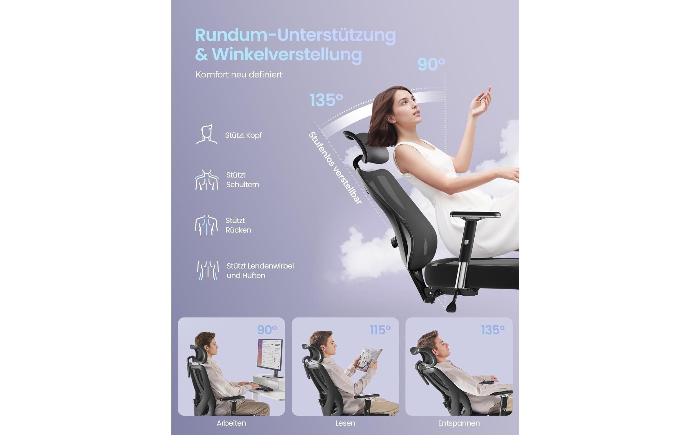 SONGMICS Chaise de bureau »mit Armlehnen« ()