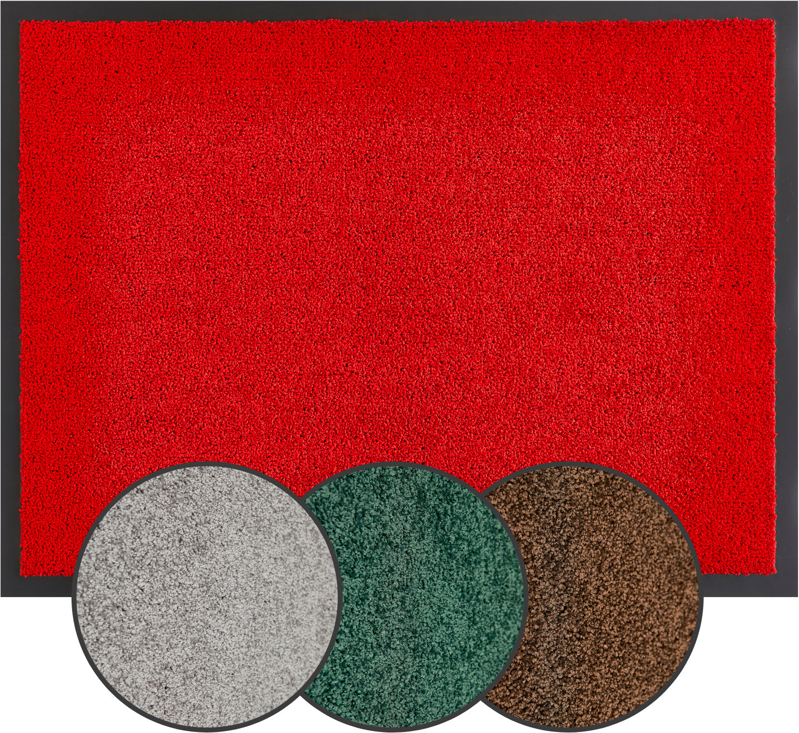 GOODproduct Tapis de sol »Emil, Made in Netherlands« Rectangulaire 6 mm Höhe tapis d'entrée, couleurs unies, antidérapant, lavable (lavage à la main)