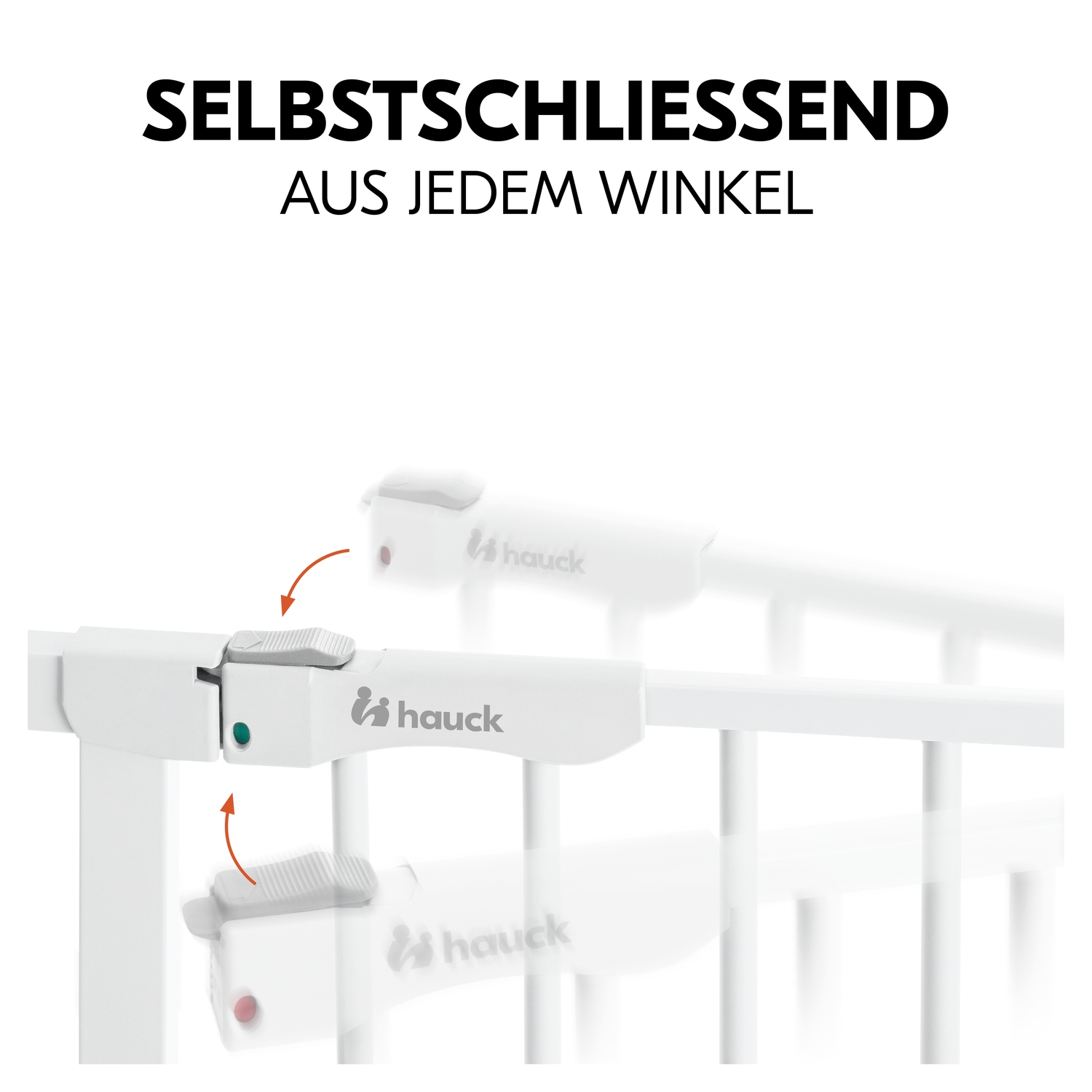 Hauck Türschutzgitter »Clear Step Autoclose 2 Set inklusive Verlängerung 9 cm, White« auch als Treppenschutzgitter verwendbar; 84-89 cm; flacher Durchgang