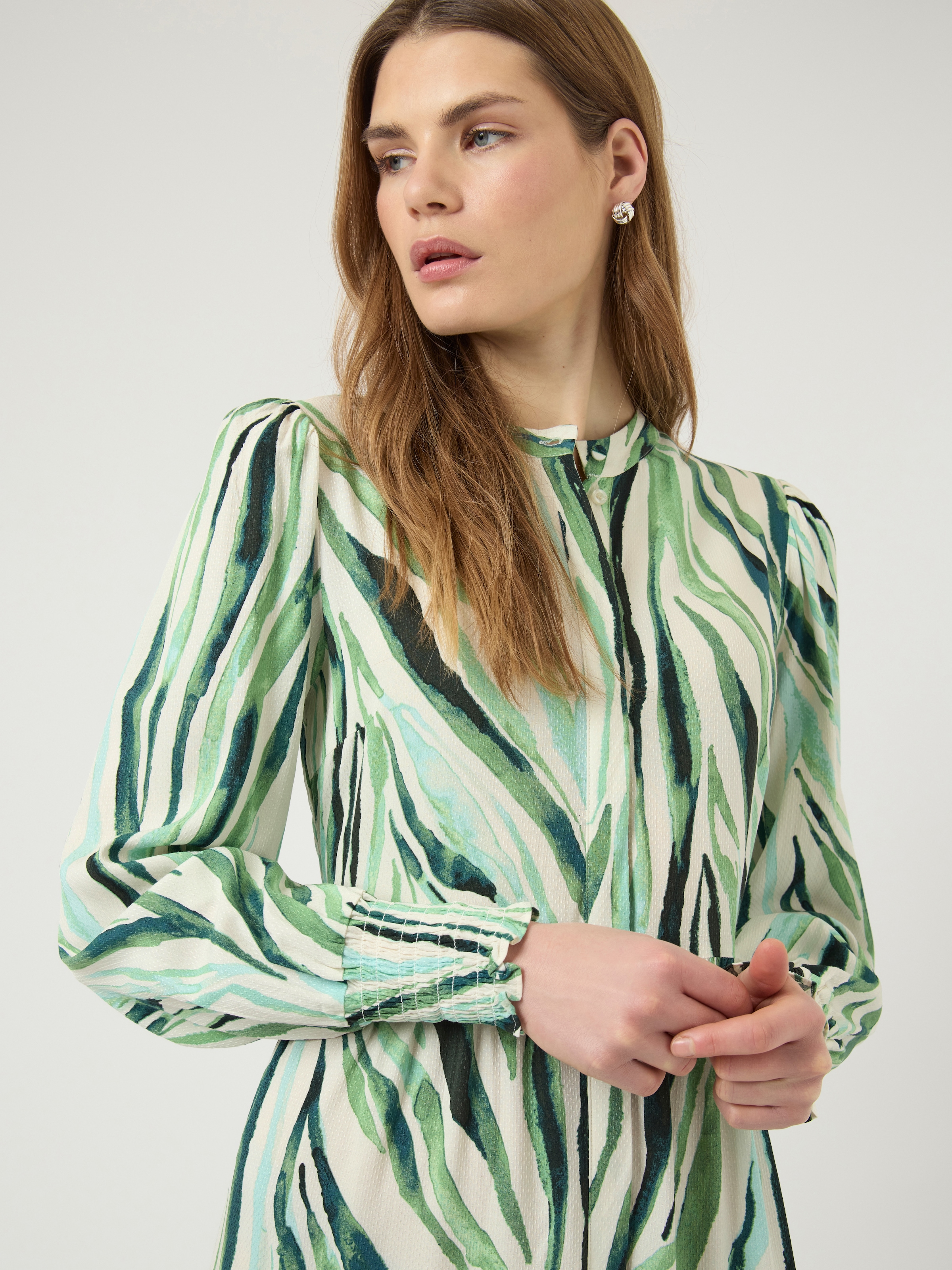 Y.A.S Robe imprimée »YASASINA LS LONG SHIRT DRESS S. NOOS« Sommerkleid,