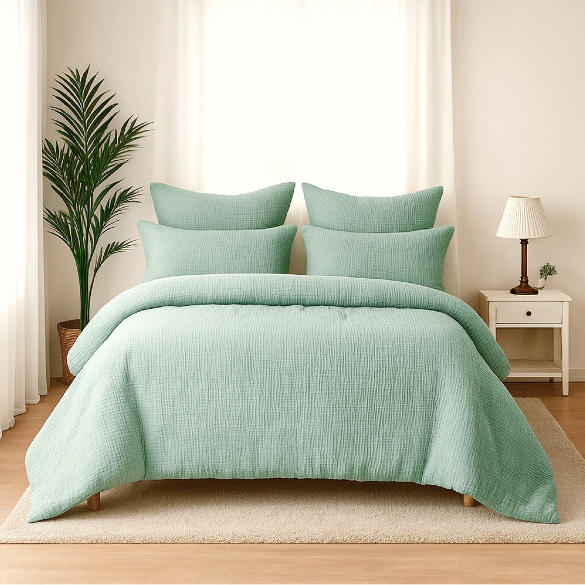 Wolkenfeld Housse de coussin »Wolkenfeld Musselin Kissenbezug 40x80 - 80x80 cm mit Reissverschluss« aus 100% Baumwolle – Weich, Atmungsaktiv & Hautfreundlich