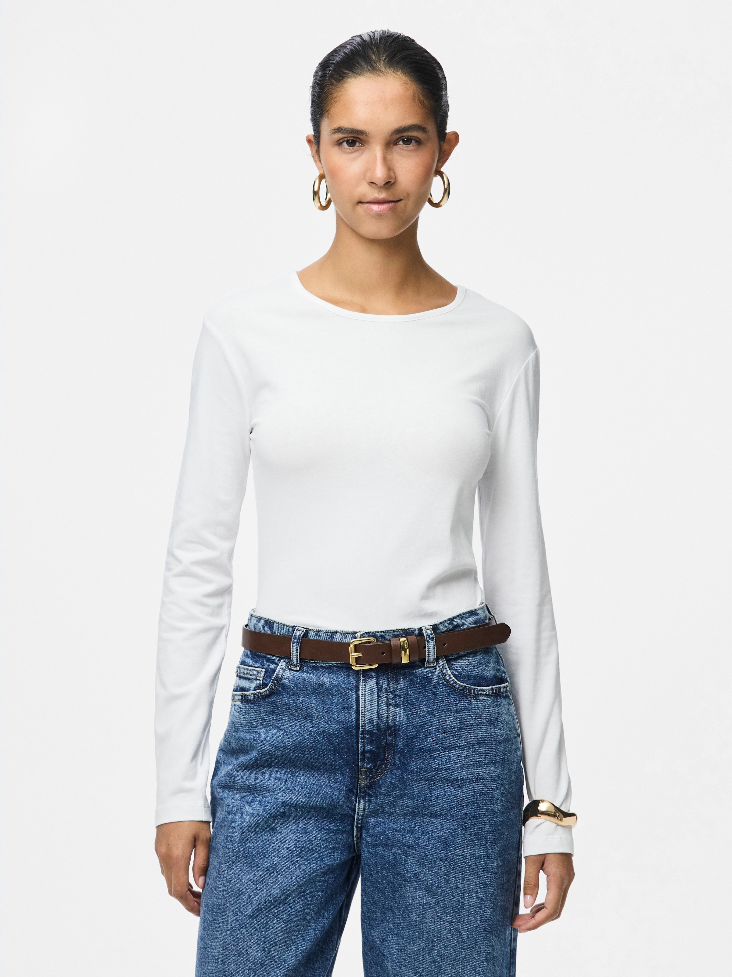 pieces T-shirt à manches longues »PCAMELIA LS TOP 2-PACK JRS NOOS BC« 2er-Pack,  mit klassischen Farben