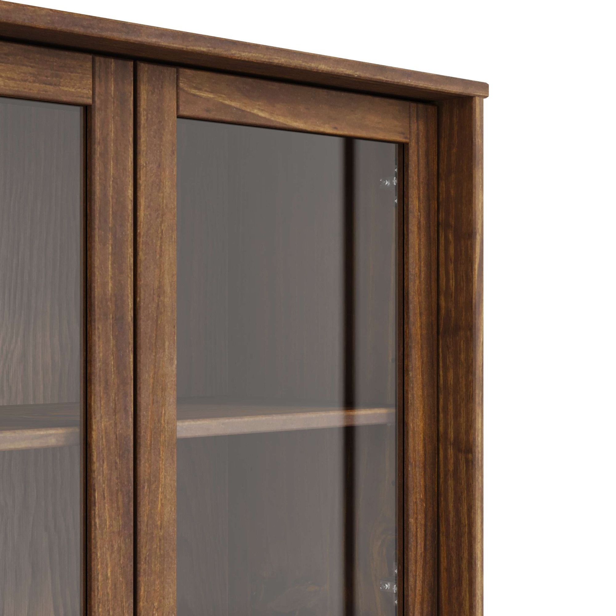 GOODproduct Vitrine »Malmedy Front mit gefrästen Rillen« aus massivem Kiefernholz, Push-to-open, FSC, Breite 80 cm, Höhe 180 cm