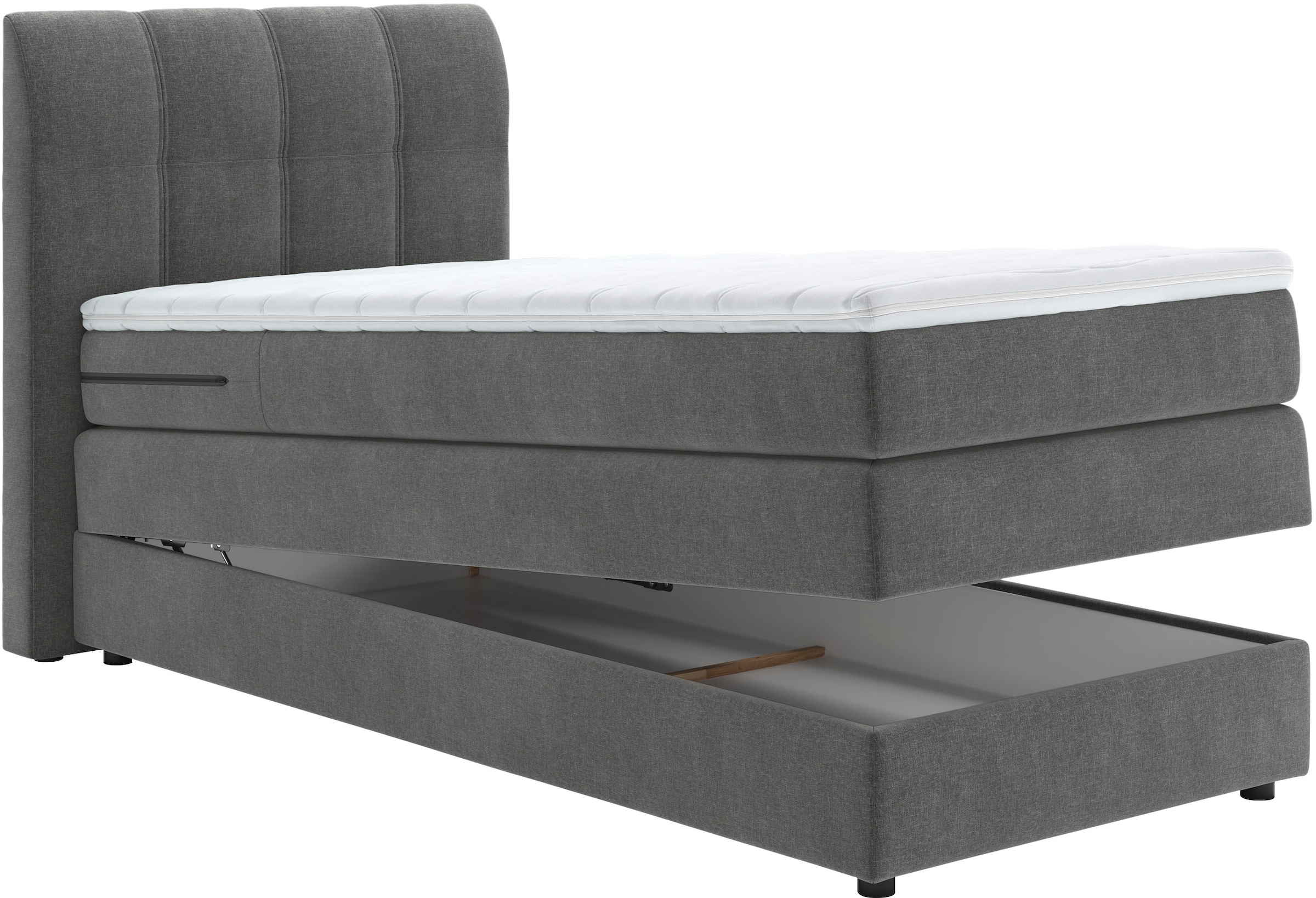 Home affaire Boxspringbett »Finja« besonders komfortable Liegehöhe, mit praktischem Bettkasten