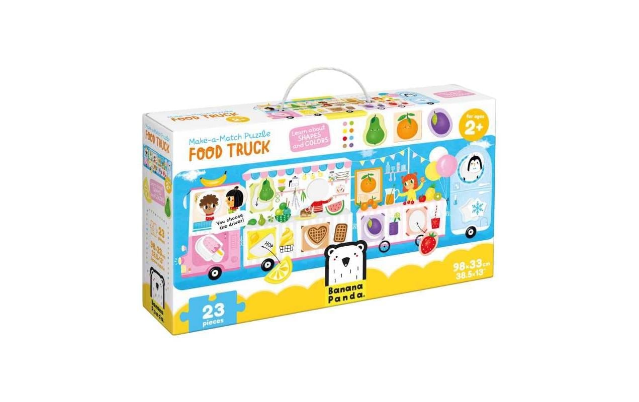   Puzzle »Banana Panda Make-A-Match Puzzle Food Truck XL Pappe 23 Teile« Multilingual