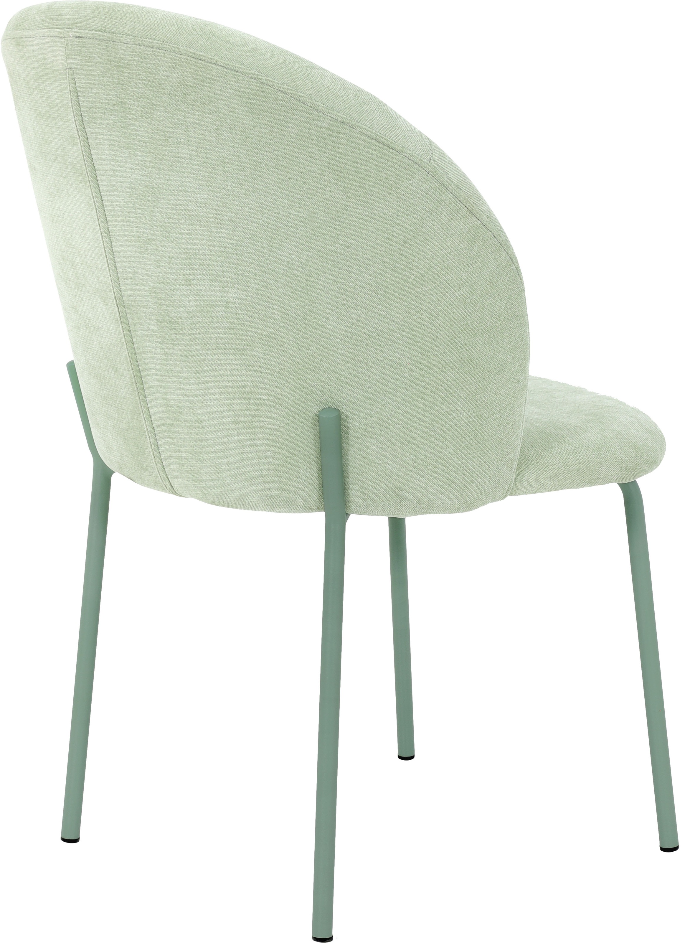 TOM TAILOR HOME Chaise à 4 pieds »LEAF CHAIR« (Set) 2 cuis4-Fussgestell, Raffung in der Rückenlehne