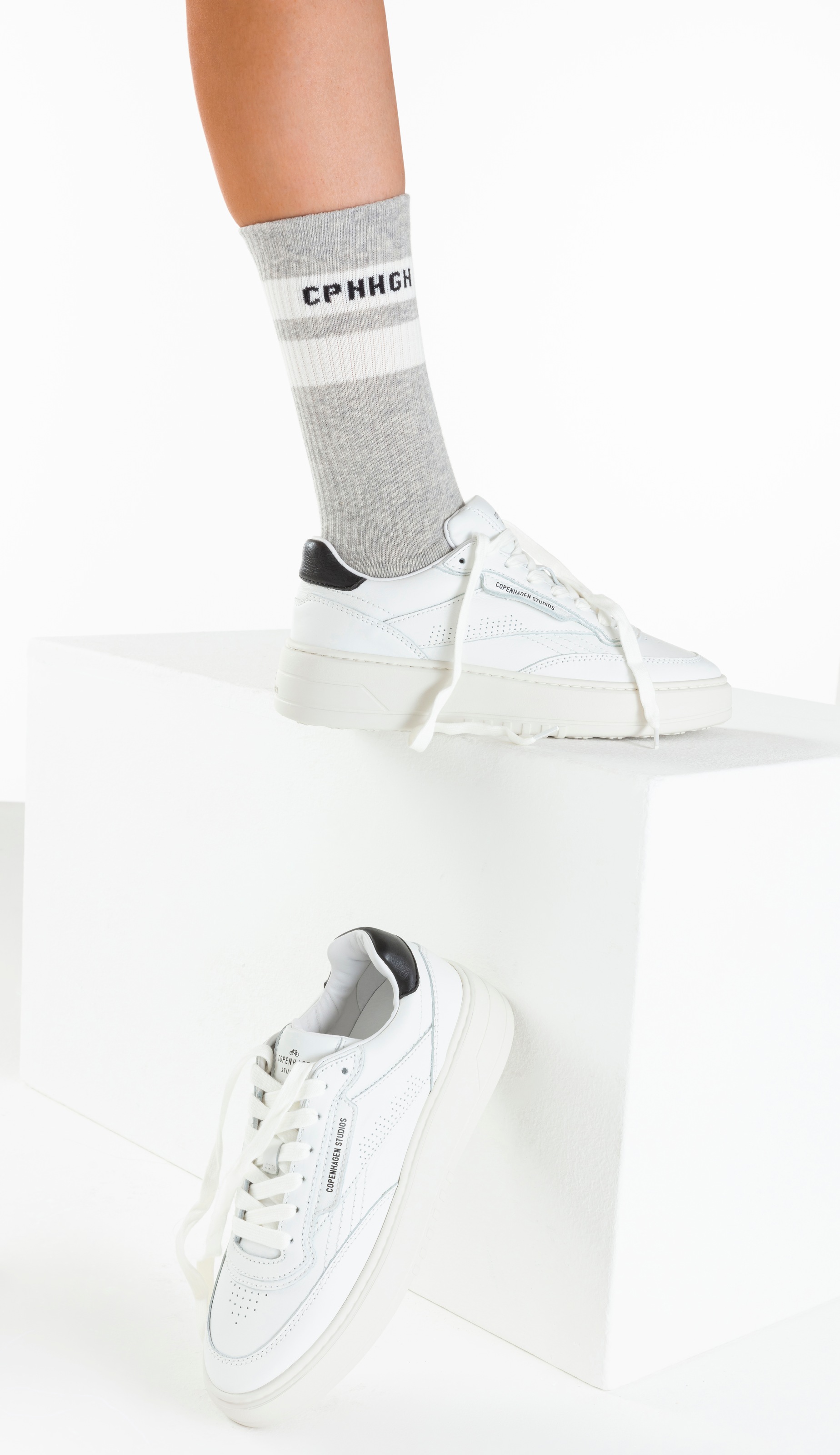 Copenhagen Studios Chaussettes de tennis Packung, 3 Couple tlg. mit Streifendesign und Vollfrottee