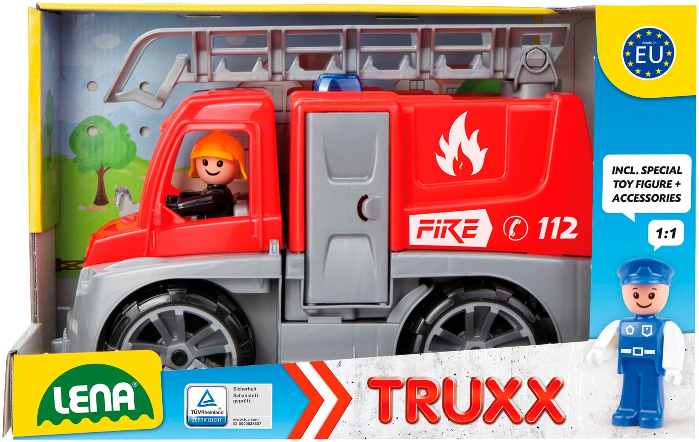 Lena® Jouet pompier »TRUXX« inklusive Spielfigur; Made in Europe