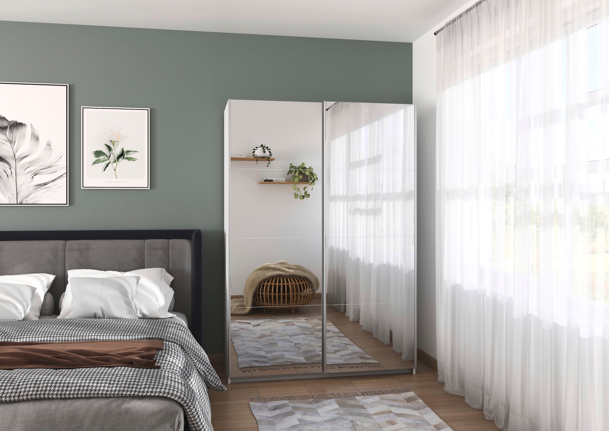 rauch Schwebetürenschrank »Subito Kleiderschrank Bestseller« Garderobe Vollspiegel Breiten 136 & 181 Höhe 197 cm - MADE IN GERMANY