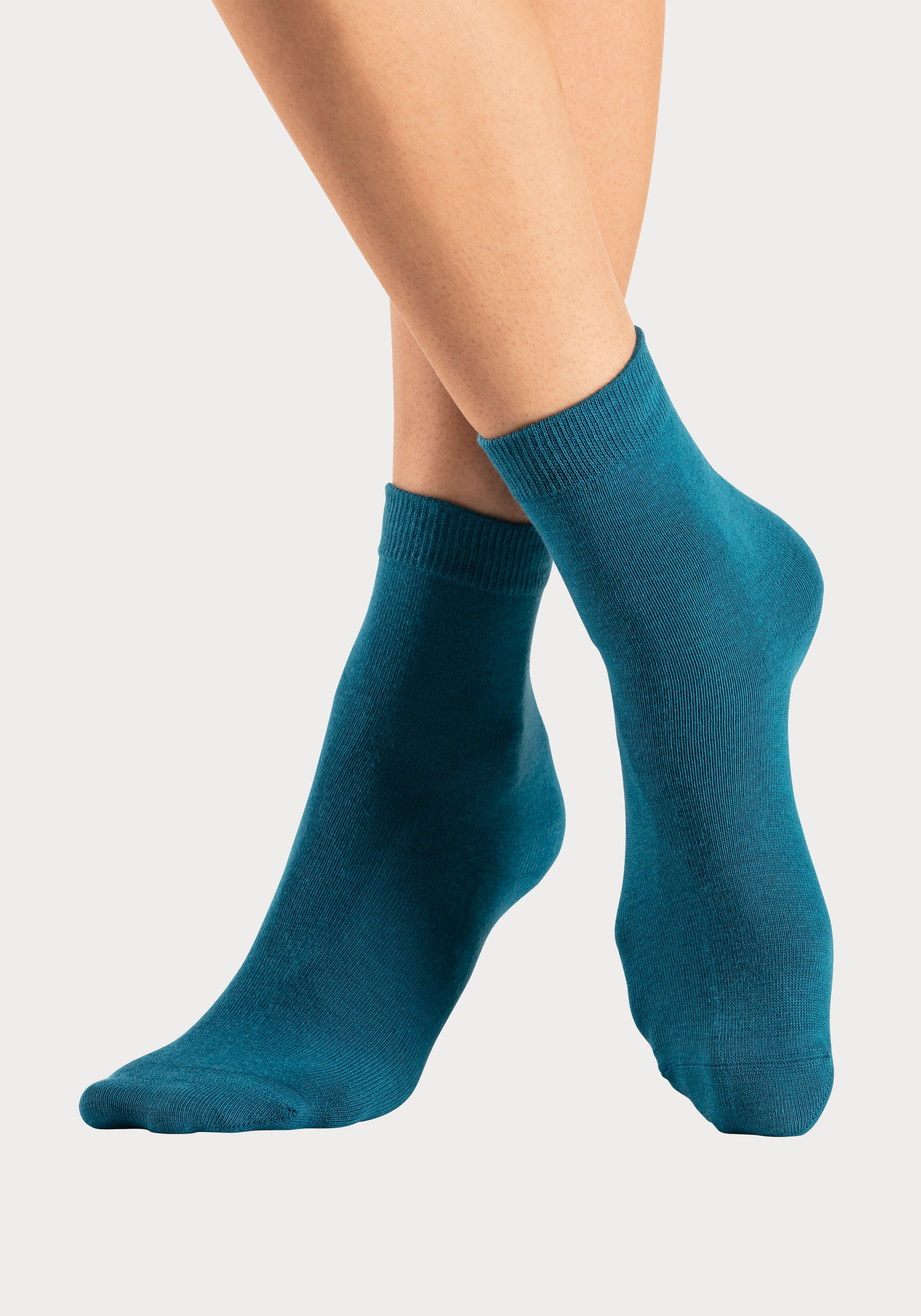 LASCANA Chaussettes basiques Paquet, 7 cuis tlg. en couleurs mélangées vives