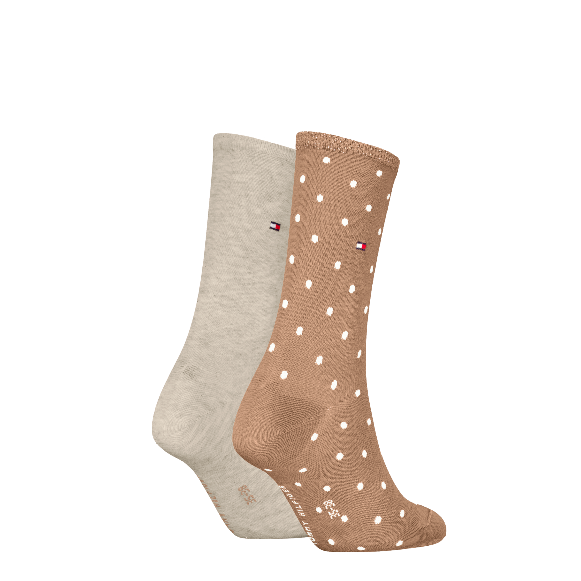 Tommy Hilfiger Socken »TH WOMEN SOCK DOT« 2 Stk. tlg. mit feinem Rippenbündchen und Logostickerei