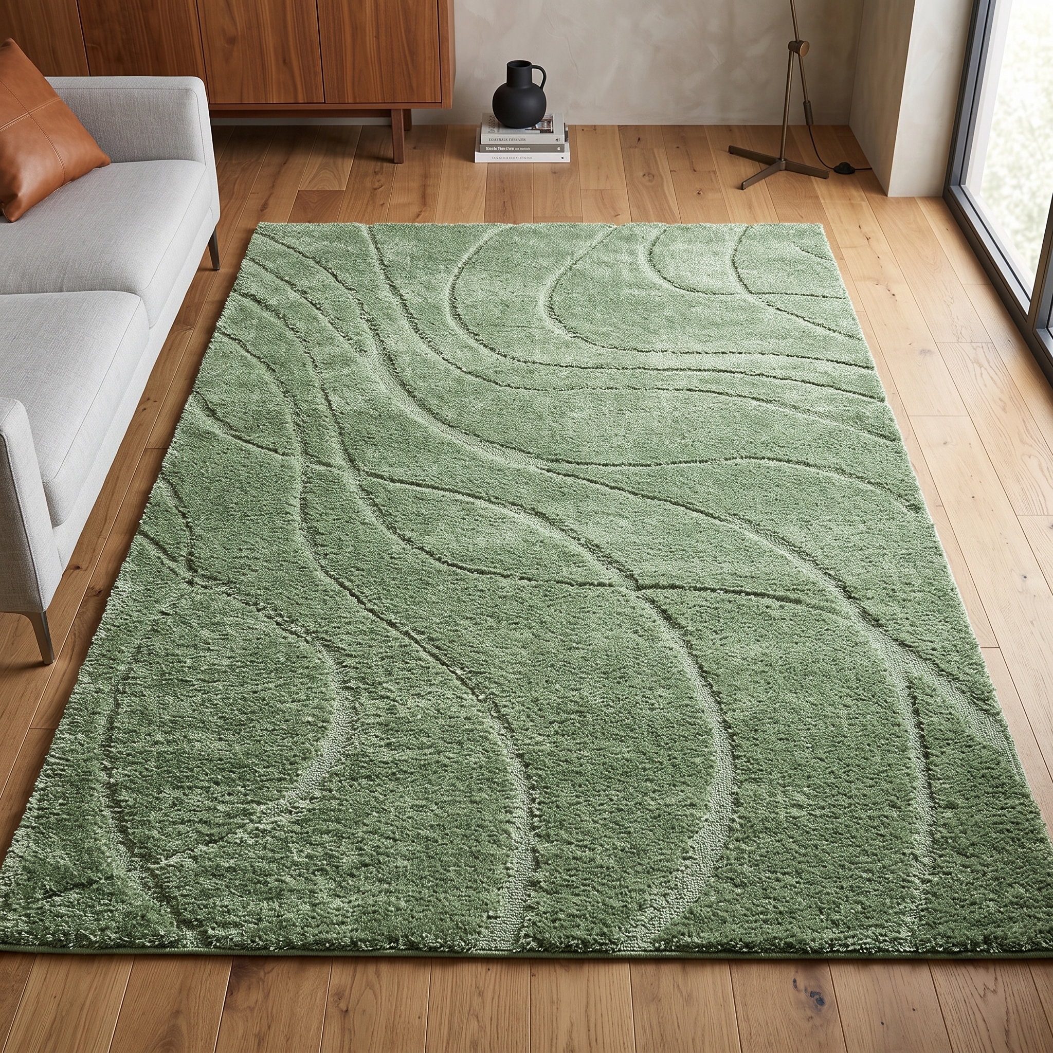 GOODproduct Teppich »Lavia, Wellenmuster, Hoch-Tief« rechteckig 20 mm Höhe Linienmuster, modernes Design, 3D Optik, Designteppich, Wohnzimmer