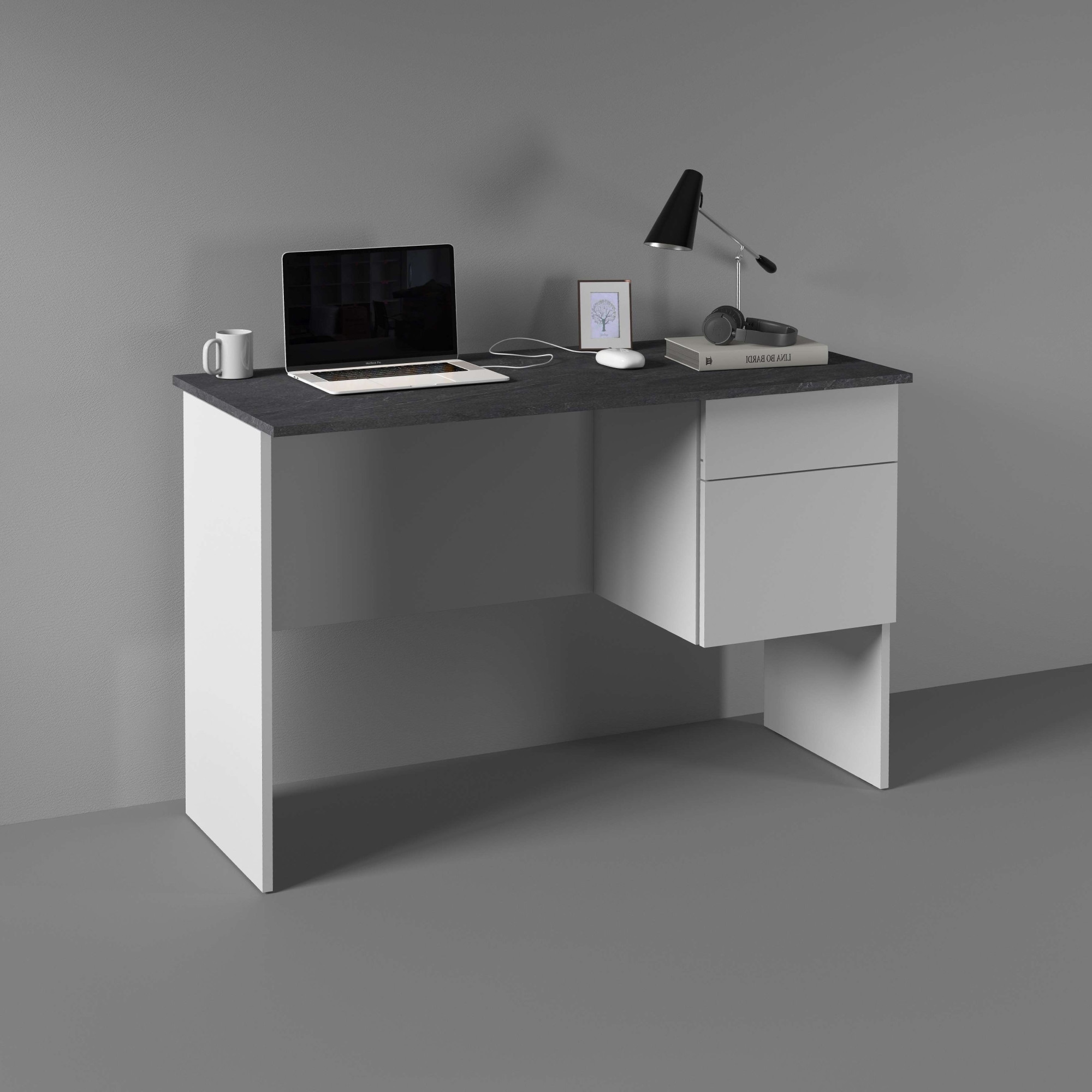 Home affaire Bureau »Sunrise, kleiner Computertisch, Bürotisch« mit 1 Tür & 1 Schublade, Tischplatte Breite 110 cm, Made in Italy