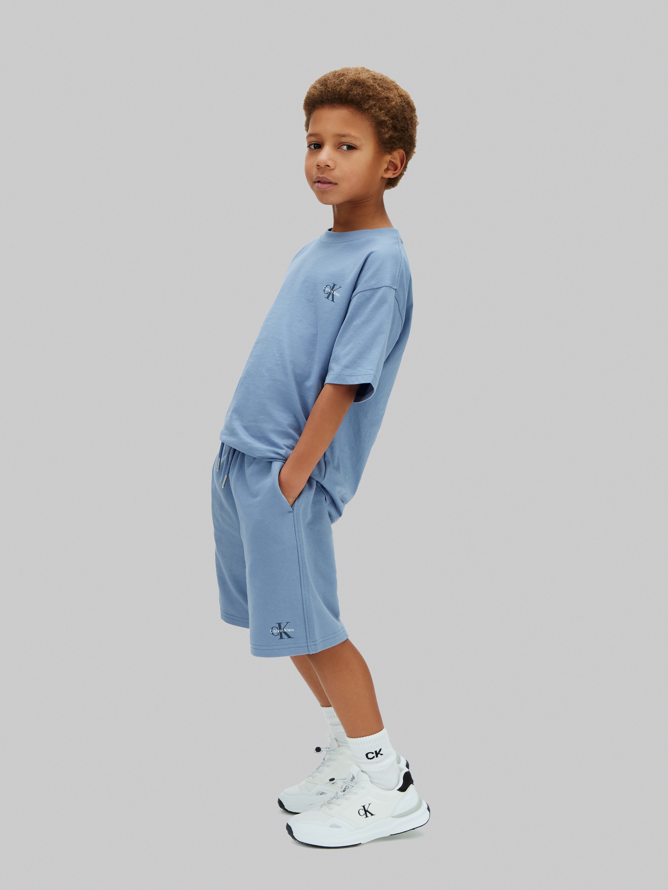 Calvin Klein Jeans T-shirt & short »Knit Short Set« Set, 2 Regular fit für Kinder mit Markenlogo