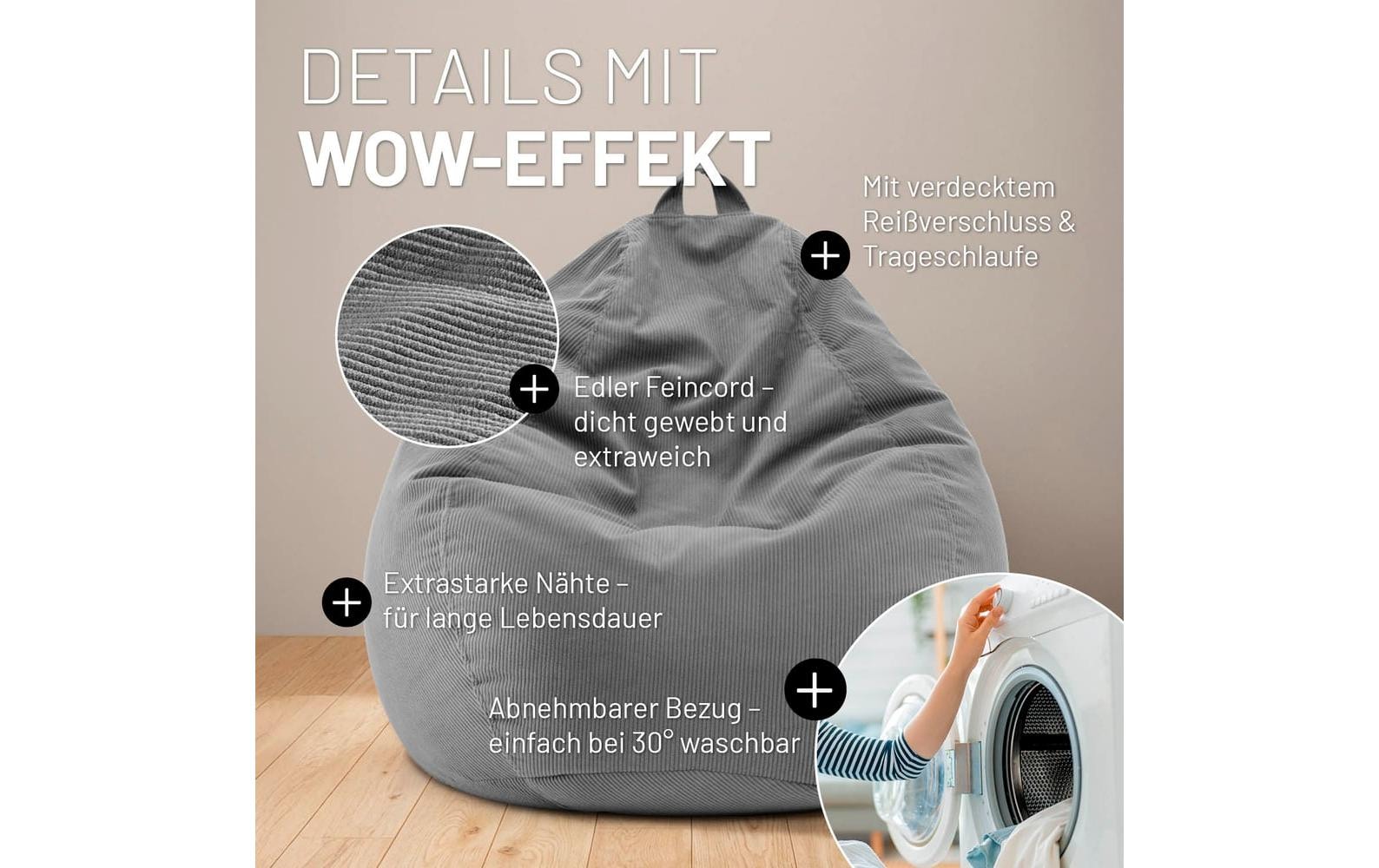 Lumaland Sitzsack »185 l Comfort«