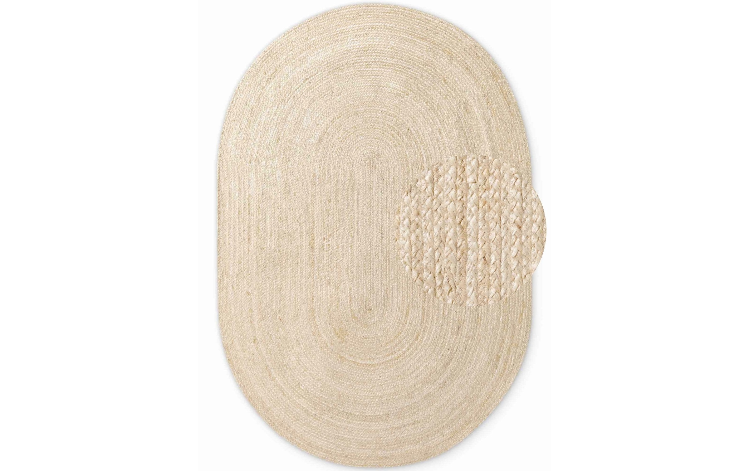 HANSE Home Teppich »Rangpur Juteteppich, in rund und oval« oval 10 mm Höhe handgewebt, 100% Jute , Natur, Wohnzimmer, Flur, Boho, Skandi