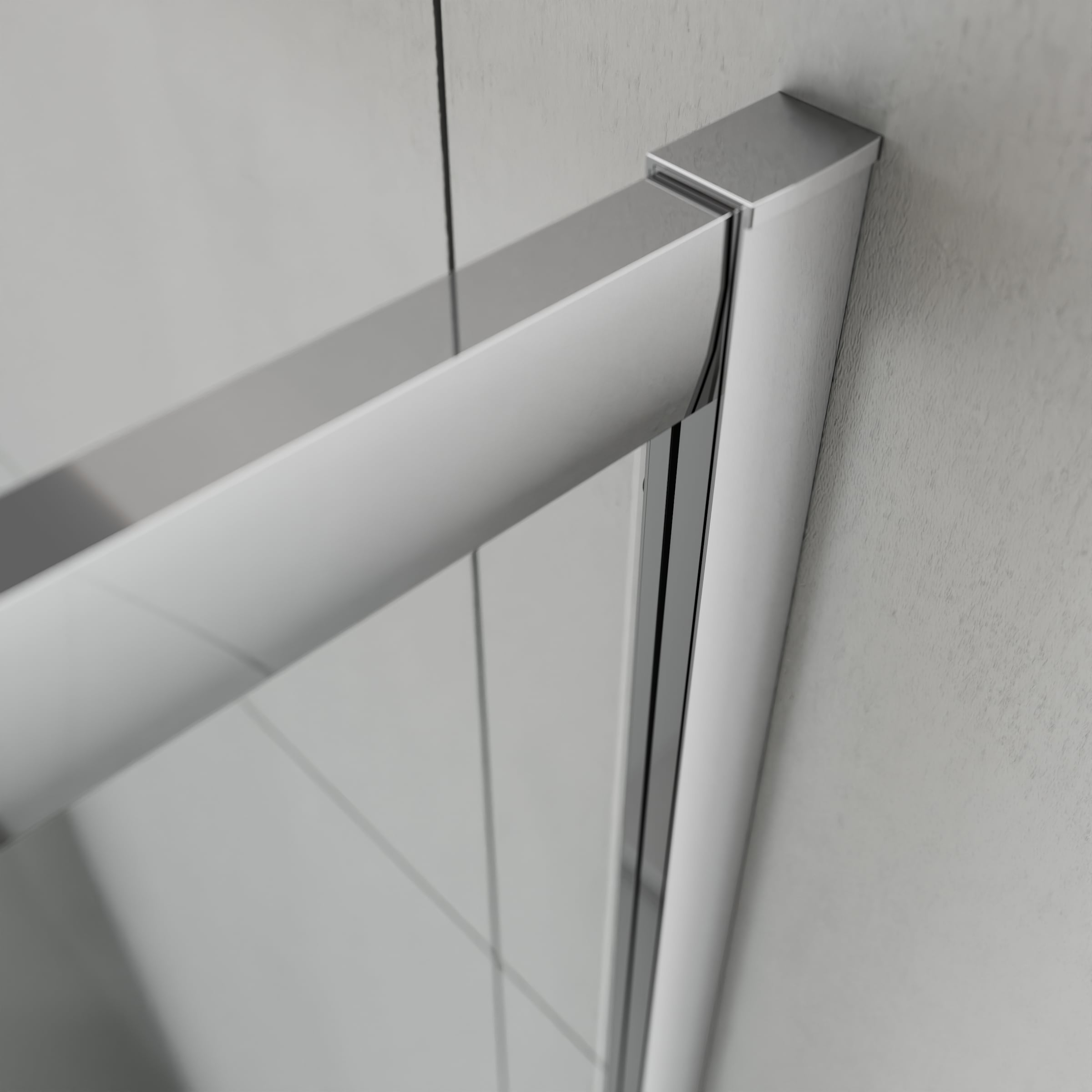 welltime Douche d'angle »New Trento« extra-haut 195cm, 6mm ESG, système de roulettes amélioré