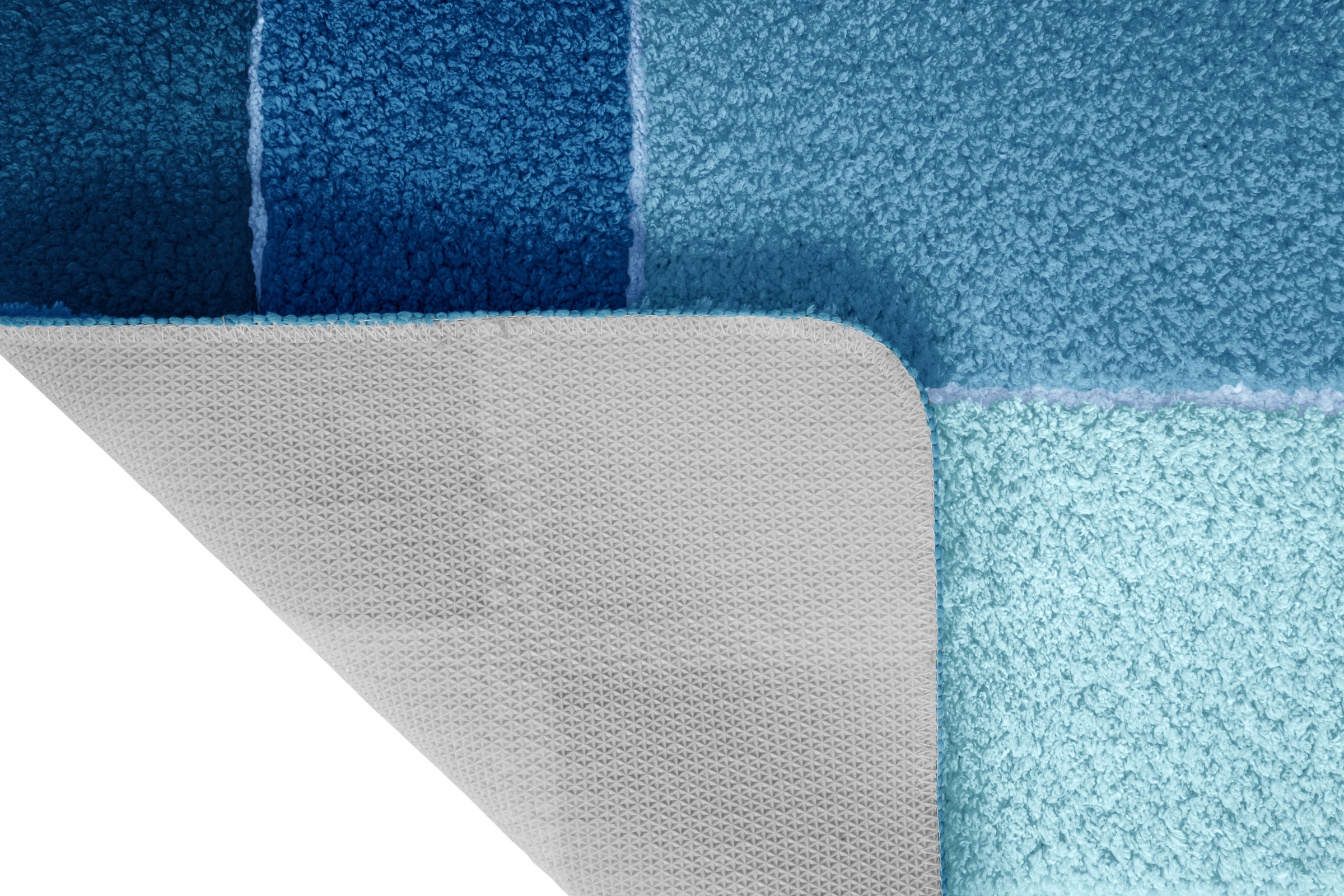 my home Badematte »Pia, Badvorleger, Badezimmer Teppich« Höhe 20 mm rutschhemmend beschichtet fussbodenheizungsgeeignet | schnell trocknend | strapazierfähig Badteppich, karierte Badematten, rechteckig, rund & als 3-tlg. Set