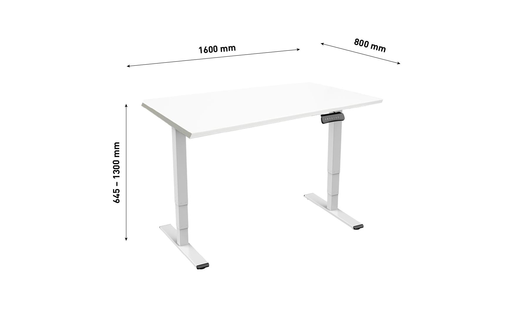   Bureau »Contini RAL 9016 45444 x 0.8 m Weiss mit Weisser Tischplatte«