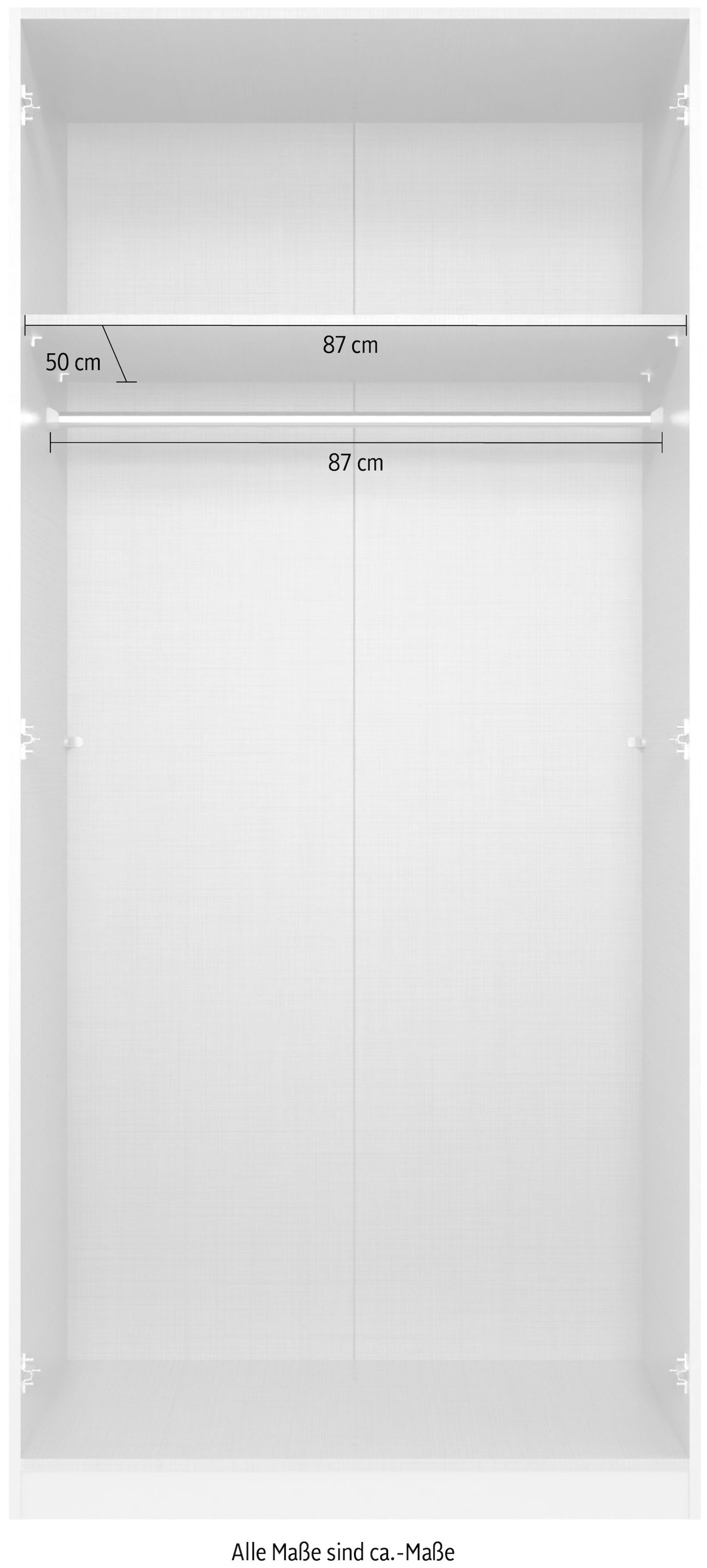 Wimex Armoire à portes battantes »Marburg in der Breite 90cm, inkl. Kleiderstange und Einlegeboden« disponible en différentes variantes de couleurs