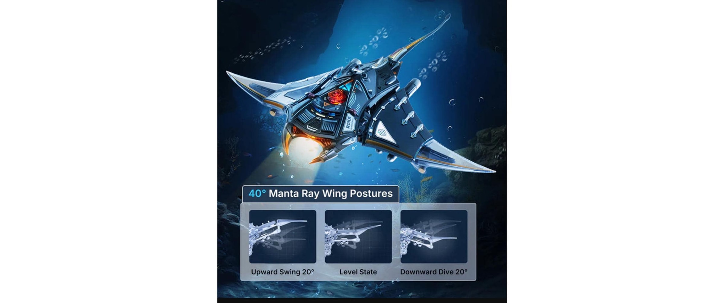   Kit de modèles réduits »RoboTime ROKR Mechanischer Manta Ray« 1:8