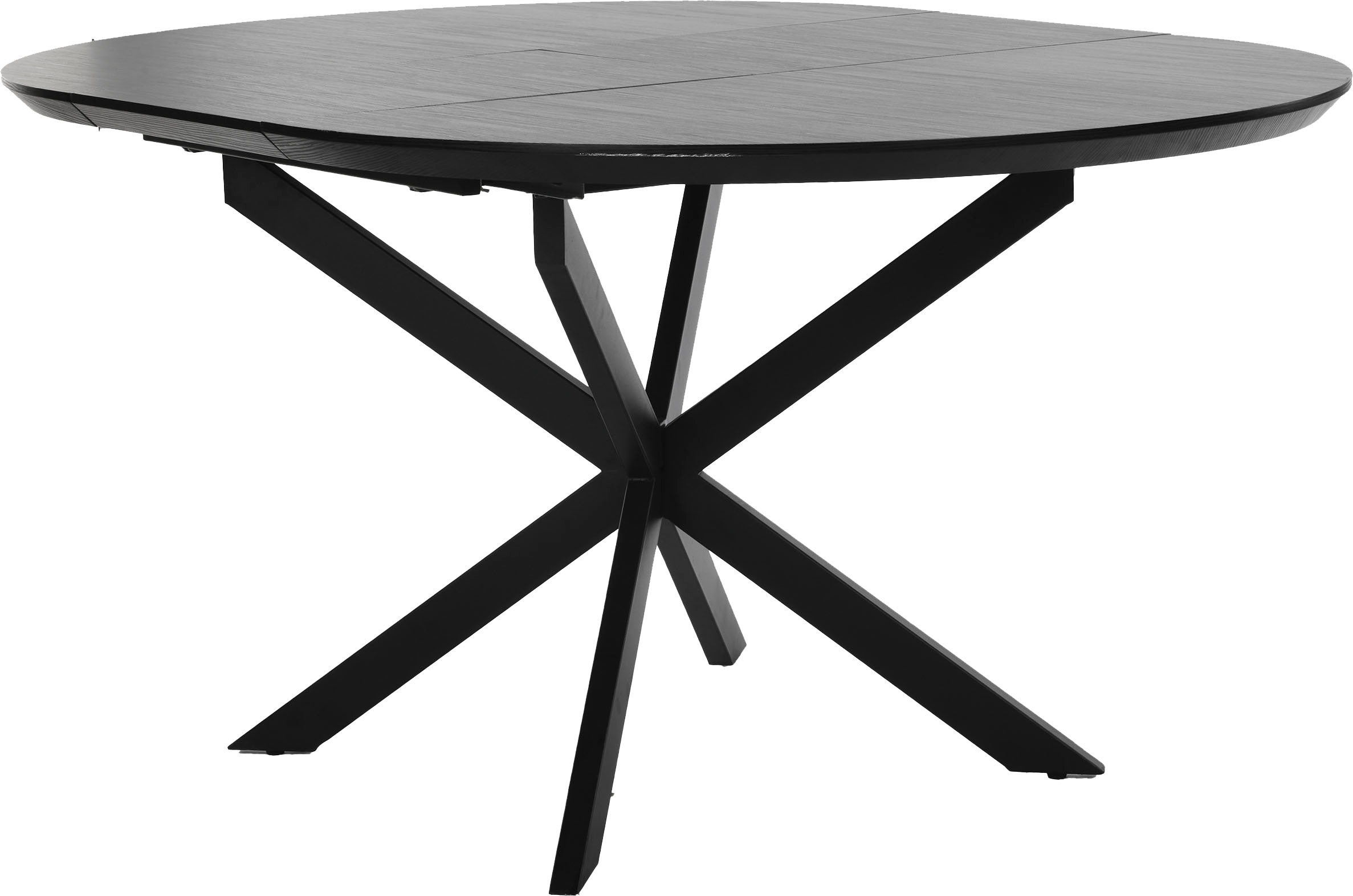 byLIVING Esstisch »Oregon« Auszug 120-160 cm, mit Schweizer Kante, Eichen-Optik schwarz