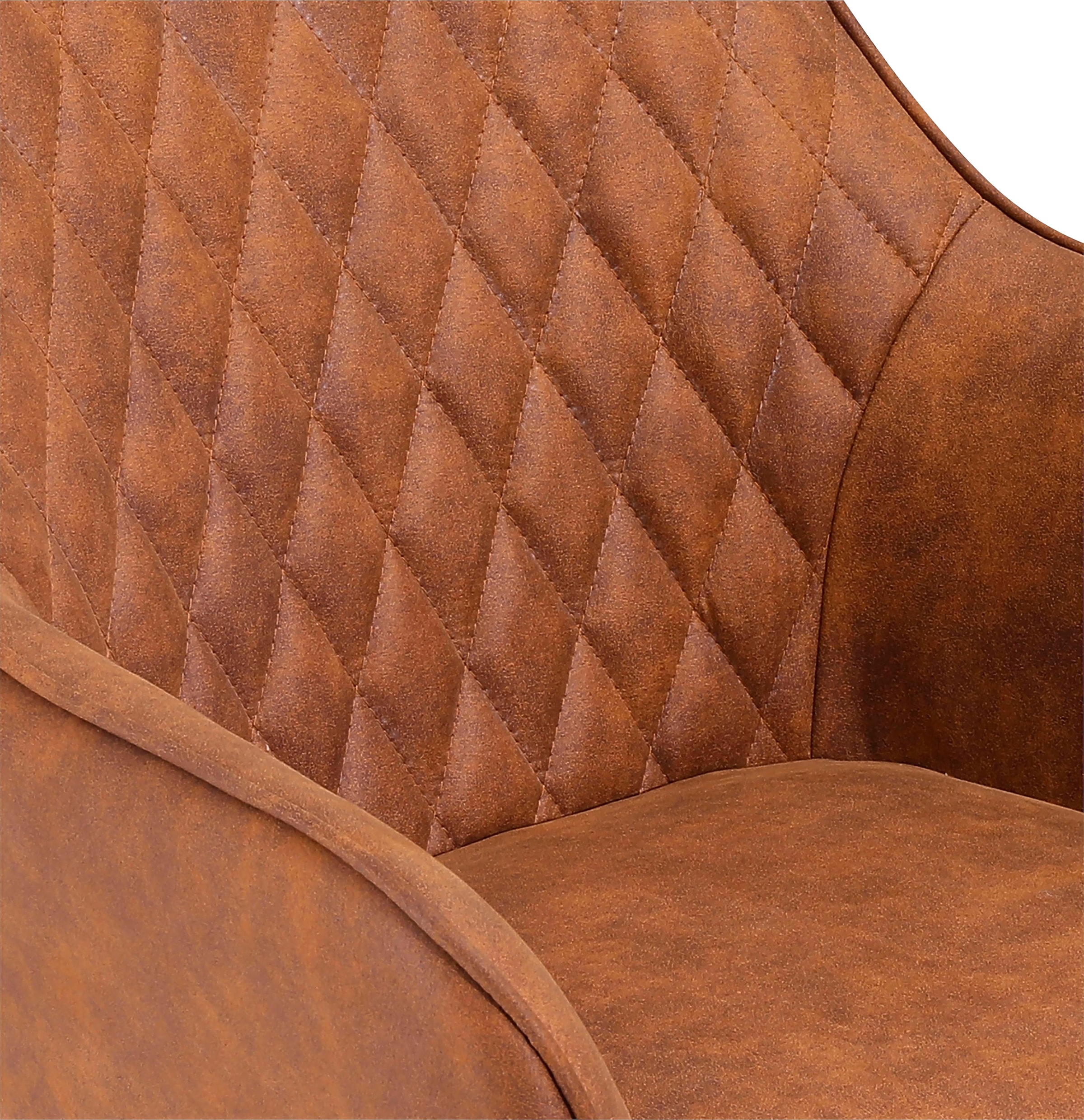 SalesFever Chaise avec accoudoirs »Cardiff Bequemer Esszimmerstuhl« (Set) 2 cuisEdles Doppelset: Rückenlehnen mit charmanter Rautensteppung