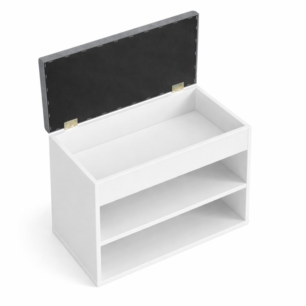 GOODproduct Schuhbank »Schuchschrank 60,  Schuhregal, Schuhtruhe, Schuhkommode, Sitzbank« Inkl. bequemem Sitzkissen mit Stauraum darunter