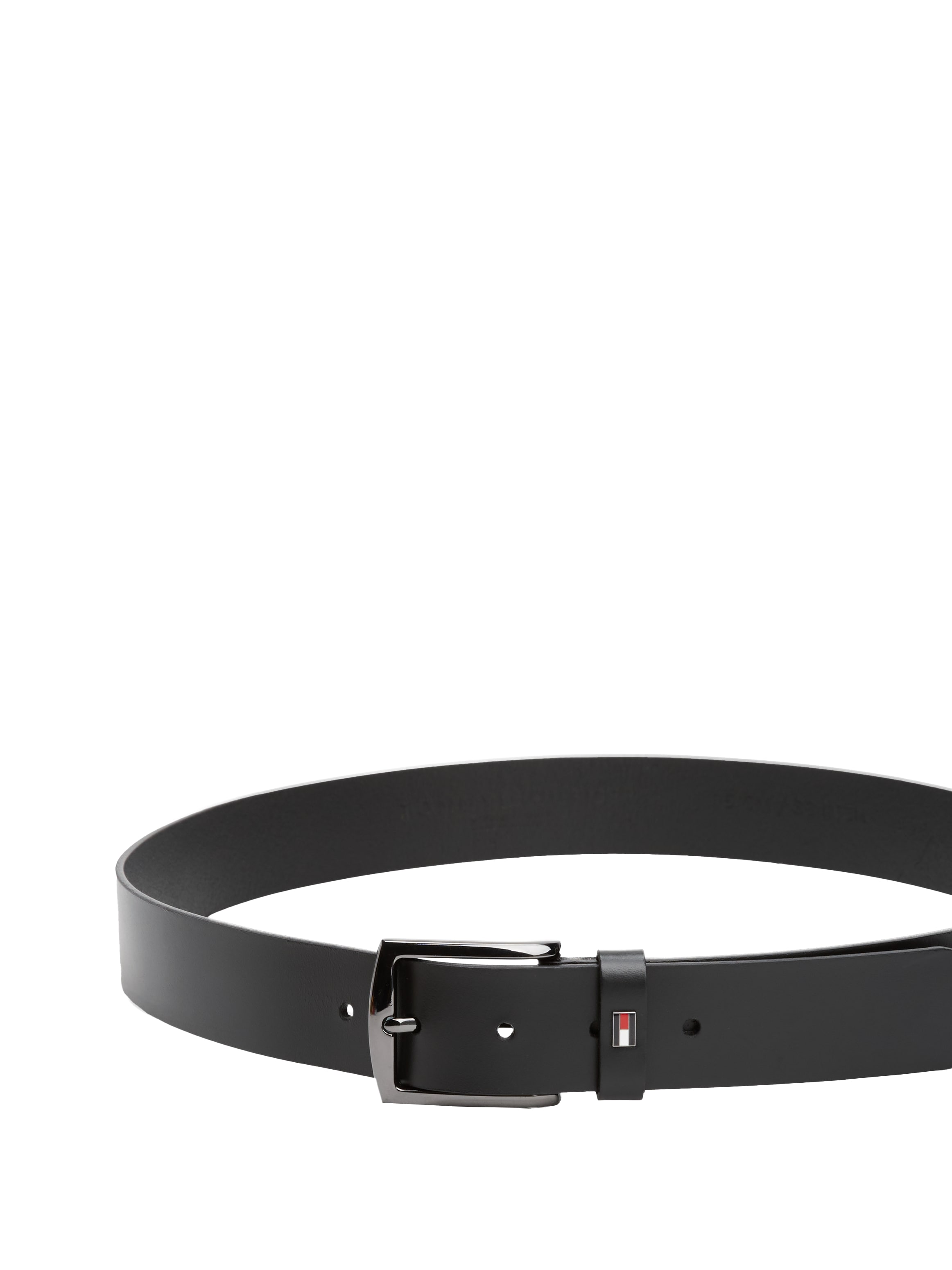 Tommy Hilfiger Ceinture en cuir »DENTON 3.5  cm breit EXT« Einfachdornschliesse, Metalllogo