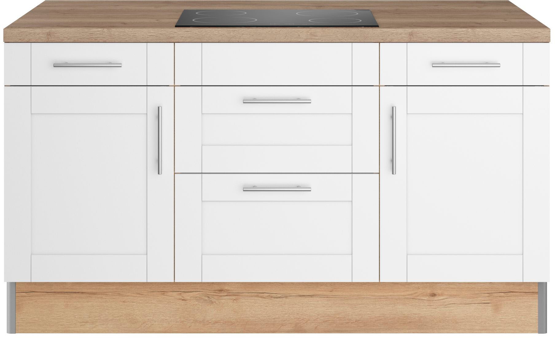 KOCHSTATION Îlot de cuisine »KS-Ahus« Kücheninsel, Breite 160 cm, wahlw. mit E-Gerät, Soft Close Funktion