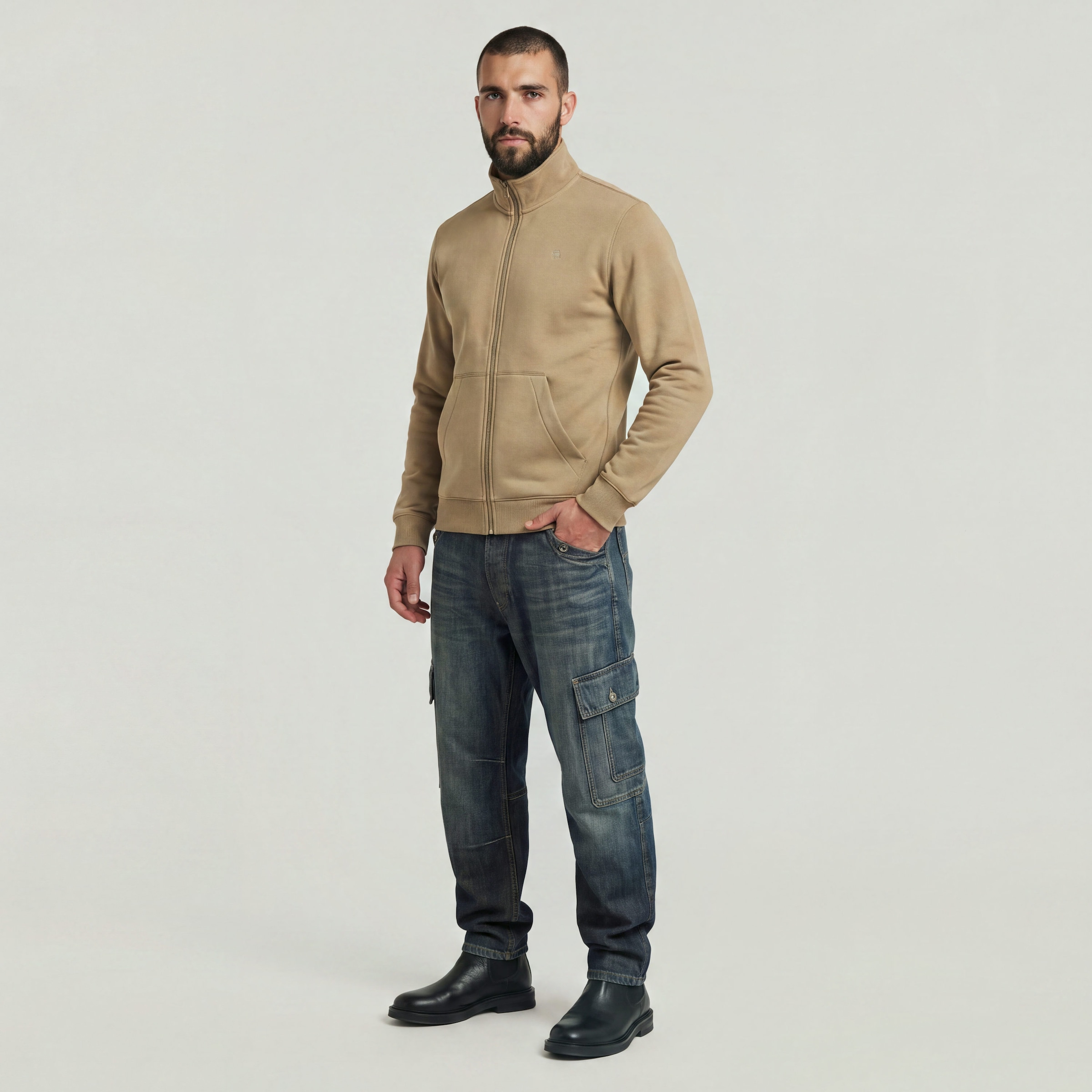 G-STAR Veste sweat »Premium Core Track Jacket« avec col montant, coupe régulière