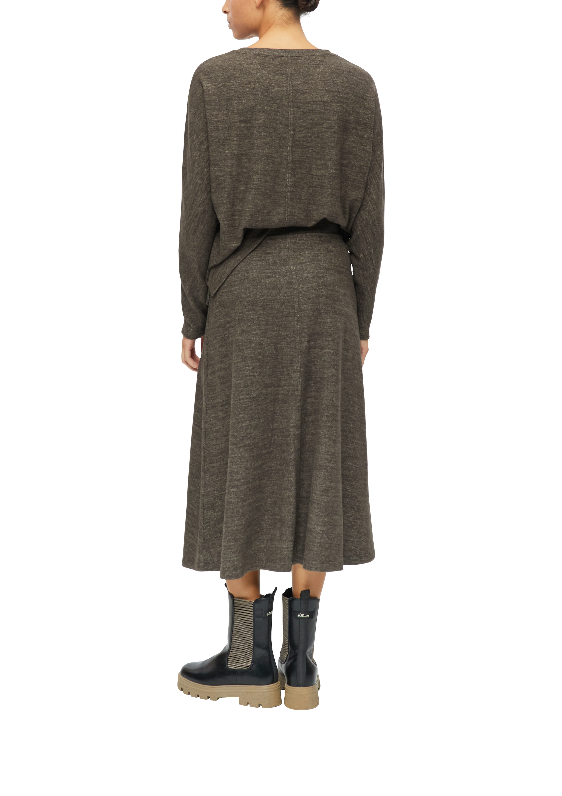 s.Oliver Jupe en jersey Jupe midi avec ceinture élastique et cordon / viscose stretch