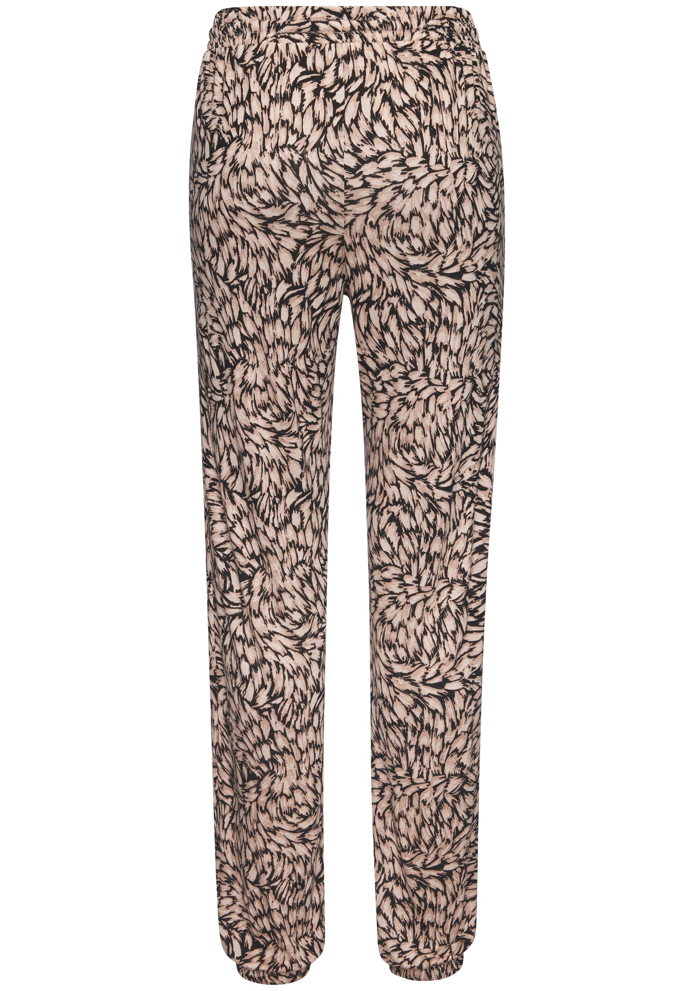 Buffalo Pantalon en jersey  mit Alloverprint, sommerliche Schlupfhose mit Taschen, Strandhose