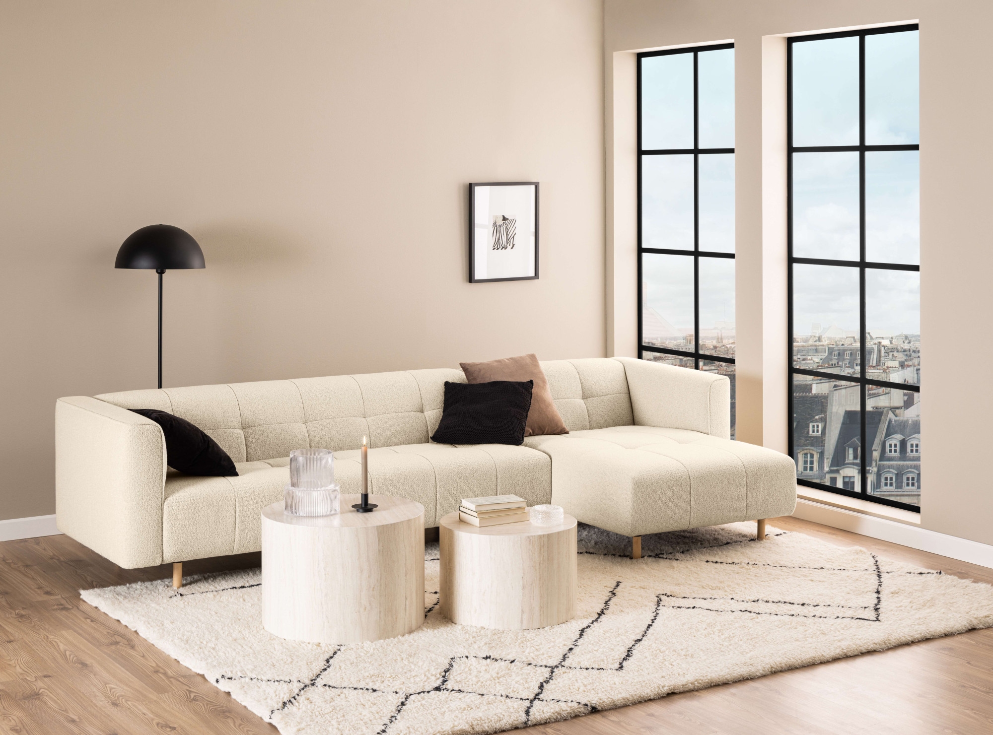 ACTONA GROUP Table basse »Dice 2er Set - Steinoptik, modern & stilvoll, skandinavisches Design« Table basse, table d’appoint,  Choix OTTO, table d'appoint facile d'entretien, polyvalente, robuste