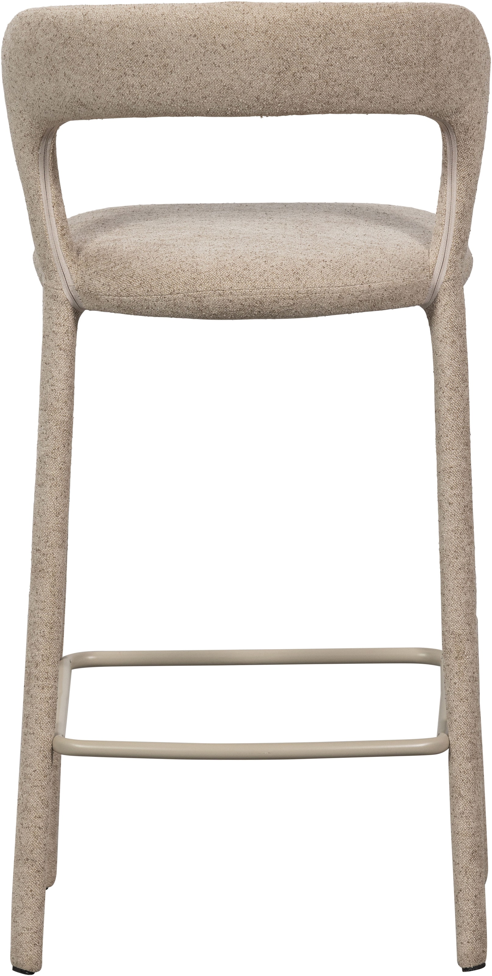 WOOOD Tabouret de bar »Noble mit Fussstütze und vollständig gepolstertem B 48 x T 52 x H 95 cm« revêtement en tissu, capacité 150 kg, haute résistance à l'usure