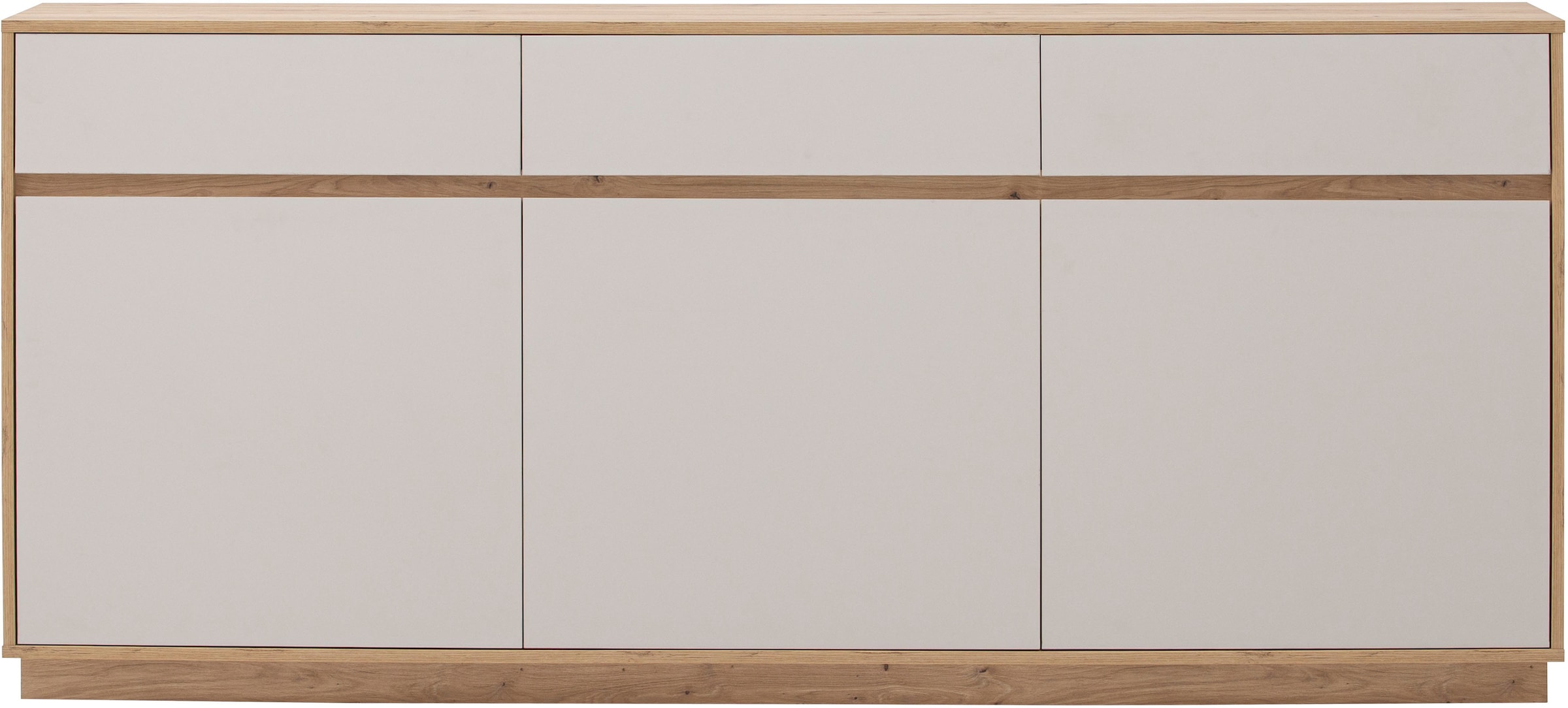 Home affaire Sideboard »Sonora, moderner Schrank, Kommode in Eiche Artisan, 202 cm breit« filigrane Rahmenoptik, ausreichend Stauraum, vielseitig einsetzbar