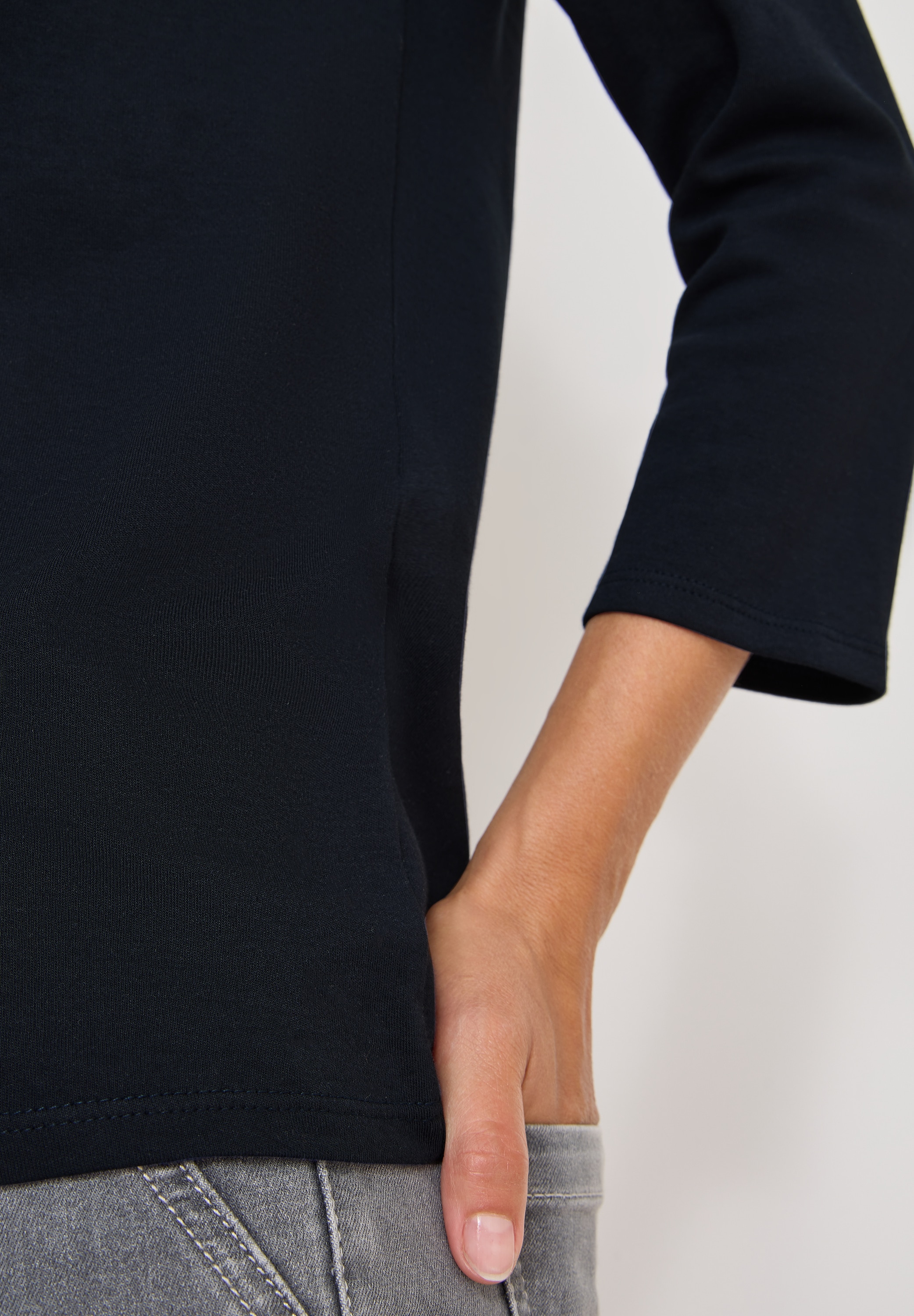 Cecil 3/4-Arm-Shirt , mit U-Boot-Ausschnitt