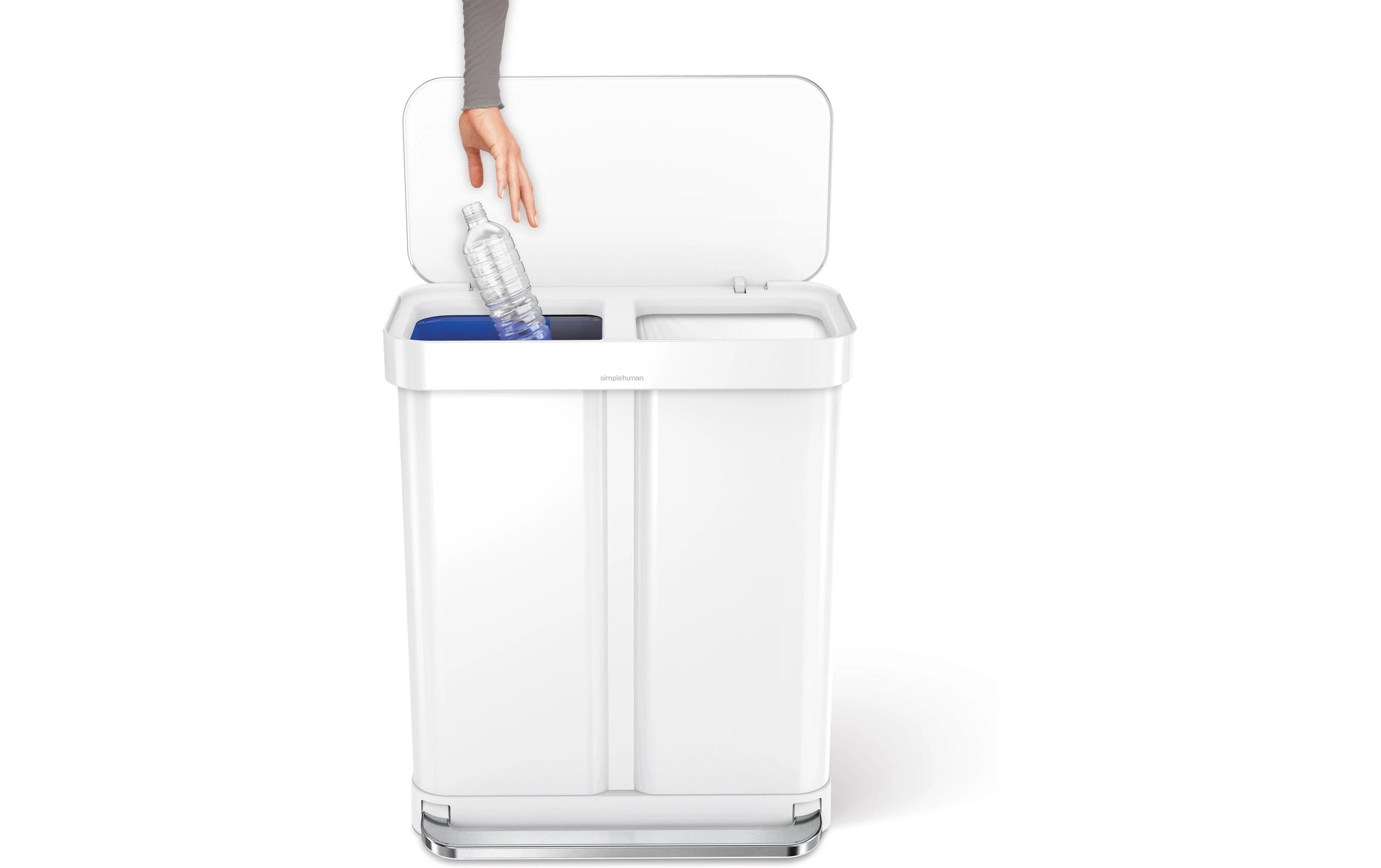 simplehuman Mülleimer »Step Can 34+24 l« 2 Behälter