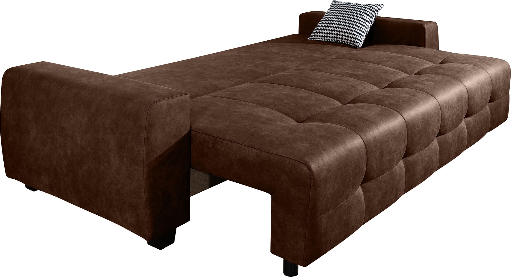 COLLECTION AB Canapé-lit »Bella, B: 241 cm, Liegefl. 142x194 cm« Bettfunktion, Bettkasten & 2 Zierkissen, Federkern