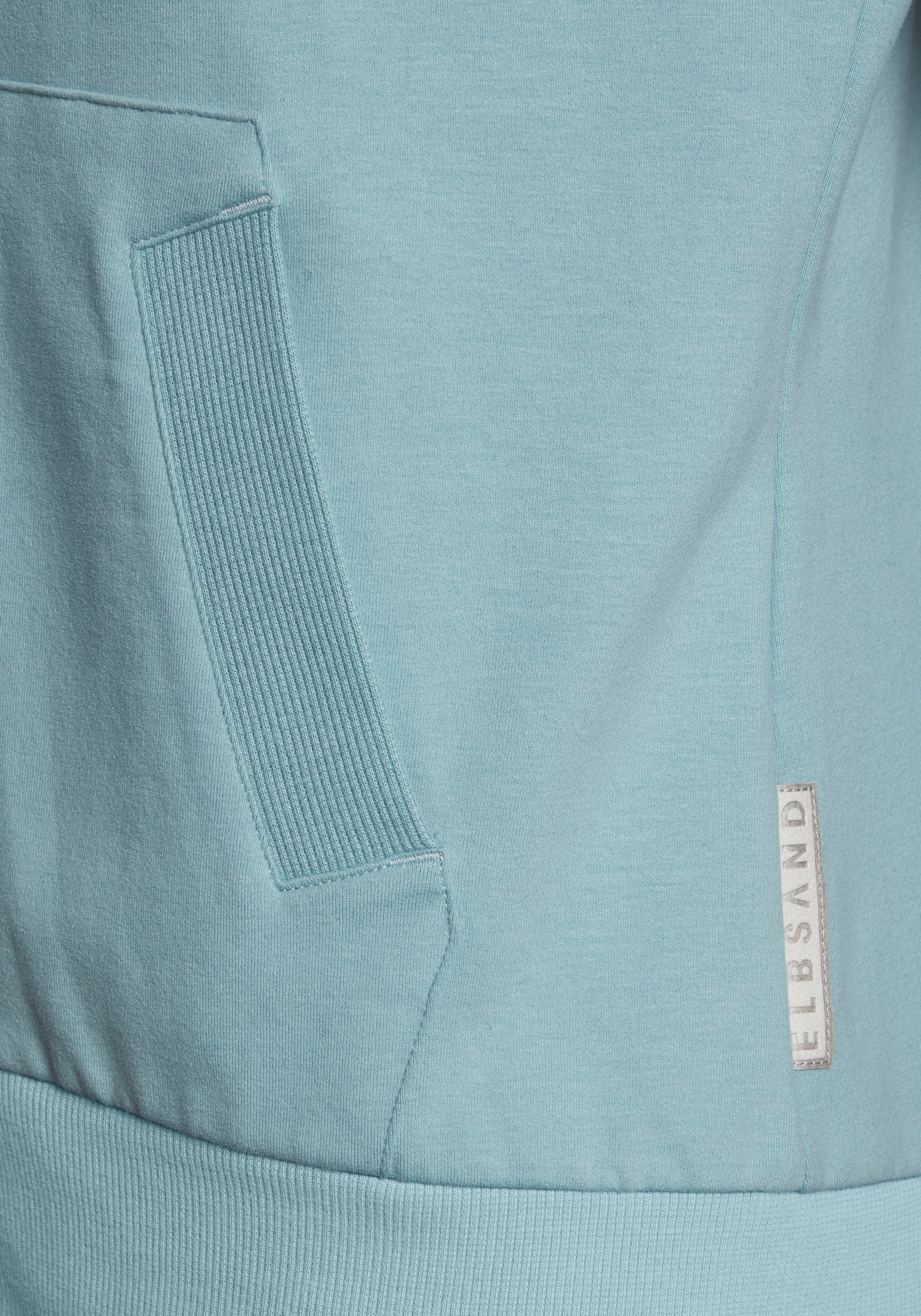 Elbsand Sweat à capuche »Kalea« mit grossem Logodruck hinten, bequeme Freizeitjacke mit Taschen