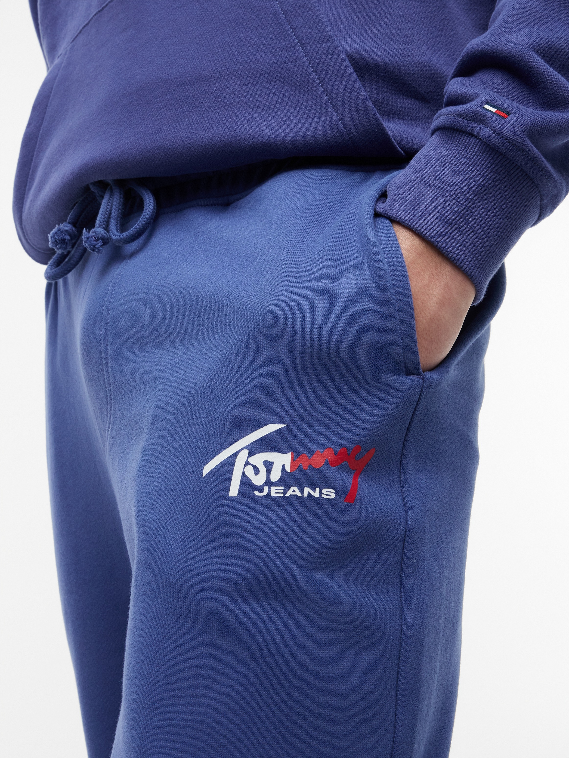 Tommy Jeans Pantalon de jogging »TJM REGULAR SIGNATURE«  avec logo et bord-côtes