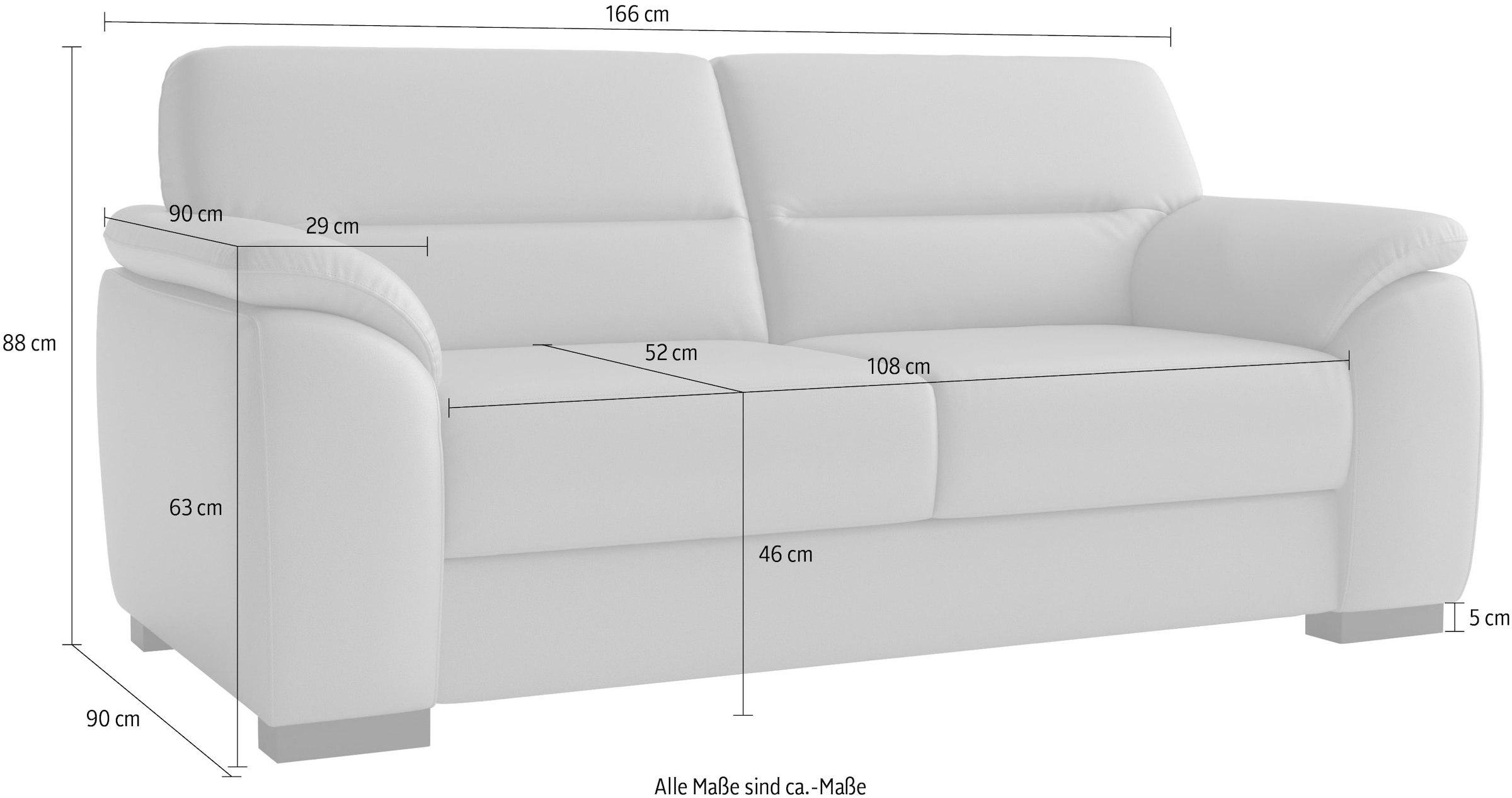 sit&more 2-places »Montego« mit Federkern