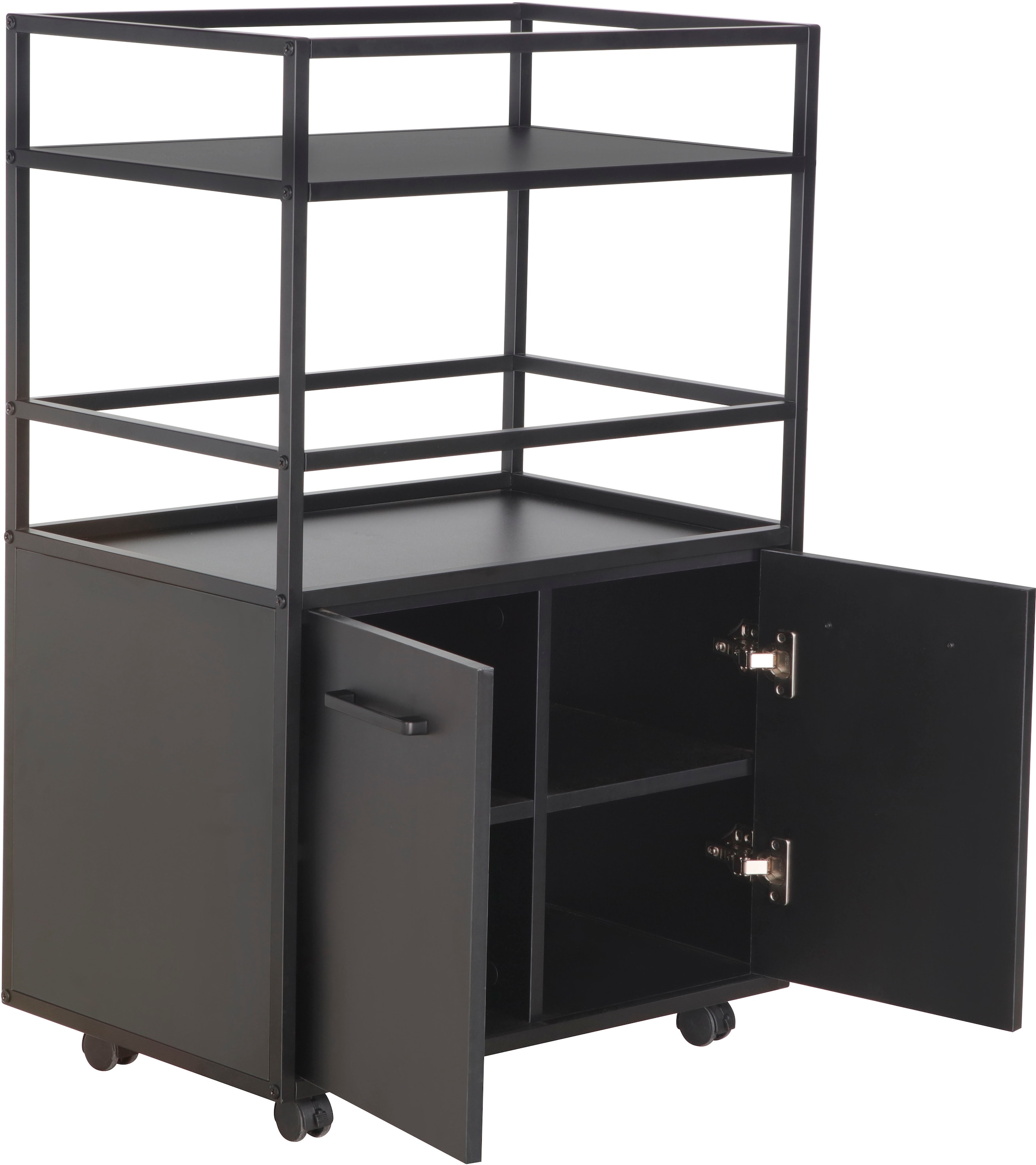 Home affaire Armoire de bar »Perth« 1 cuis tlg. Bar avec 2 portes & compartiment ouvert - (L/P/H) 60/40/94 cm