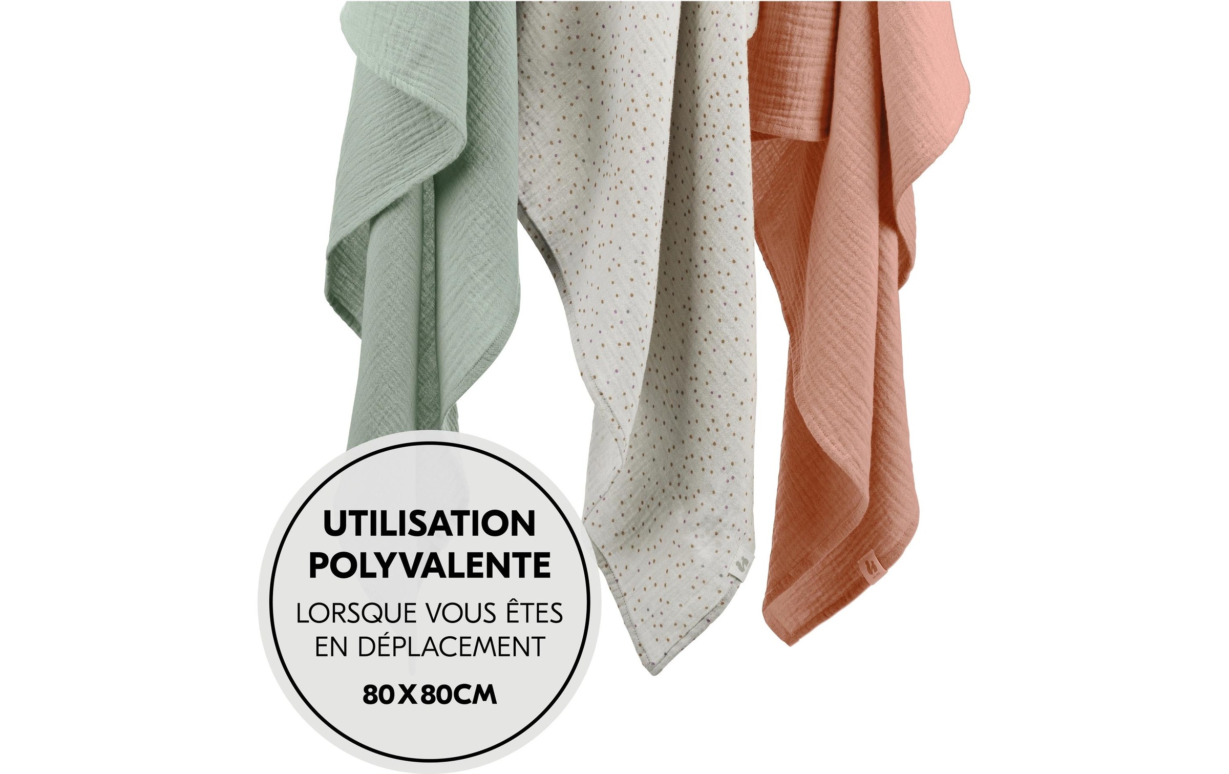 Hauck Schnuffeltuch »Cuddle N Clean 3Set Sage-Beige-Dots-Cork« 3 tlg.