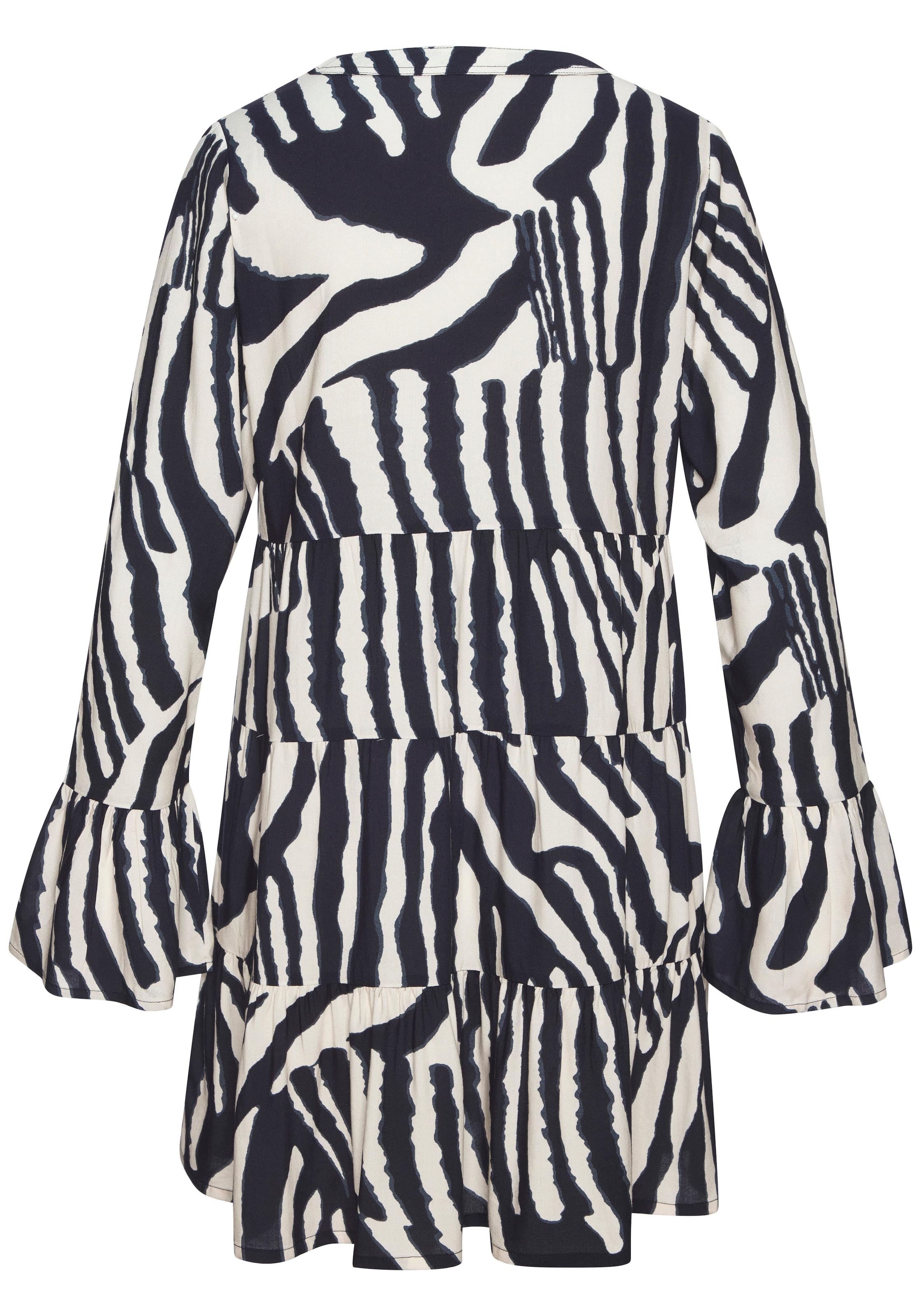 LASCANA Robe de plage avec imprimé intégral, tunique, robe chemise en viscose