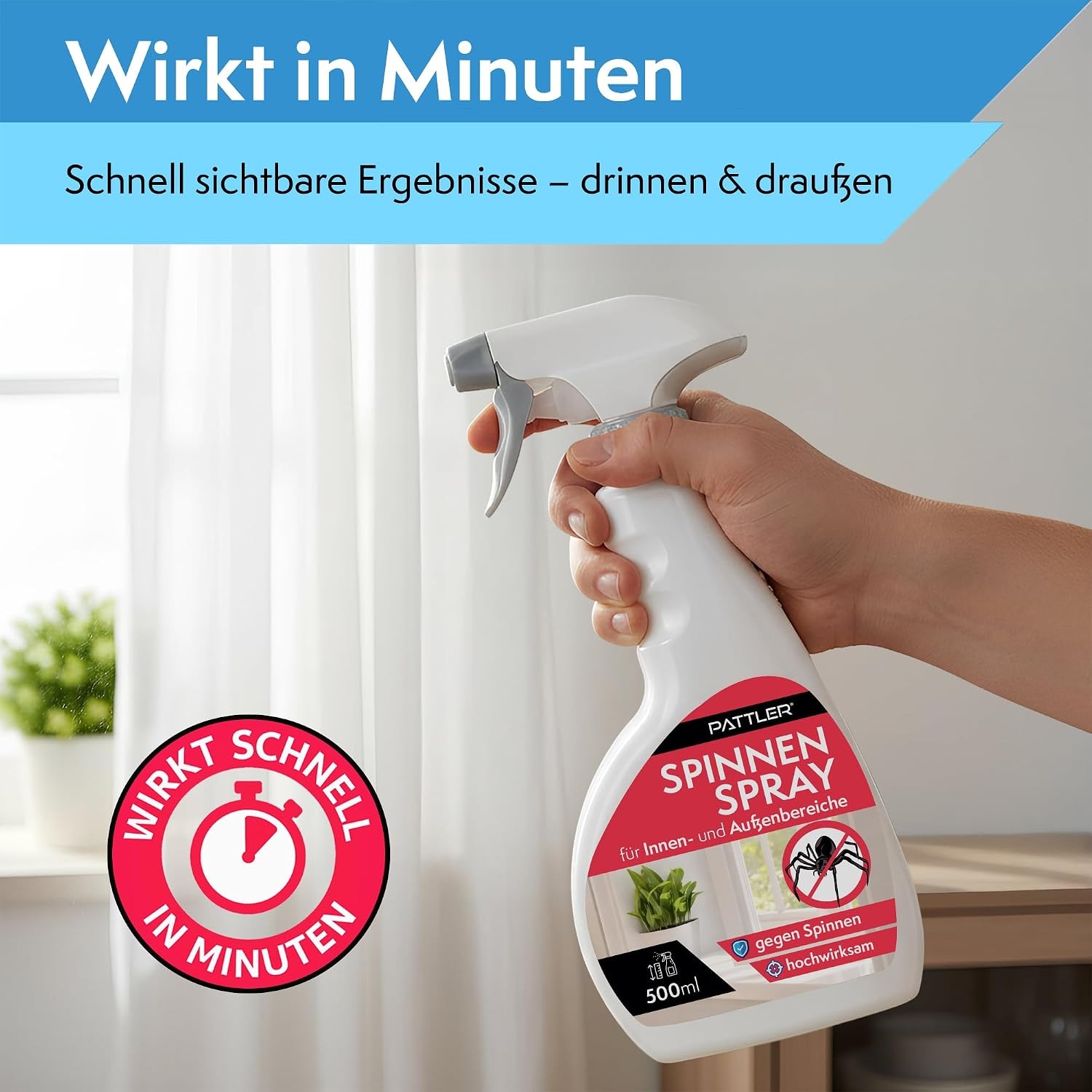 Pattler Insektenspray »Schutzbarriere gegen Spinnen« 500 ml